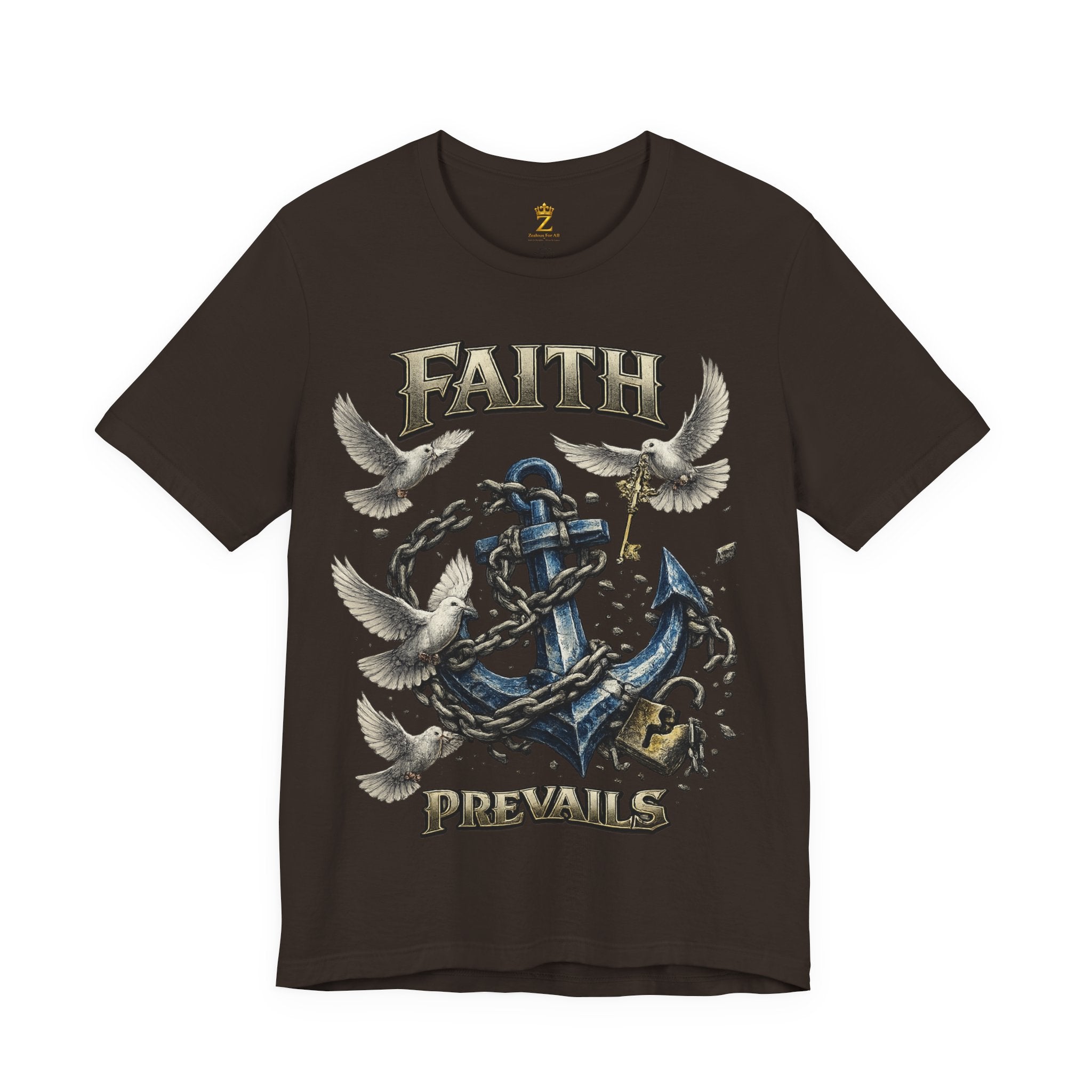 Faith Prevails T‑Shirt (Blue Anchor) Printify