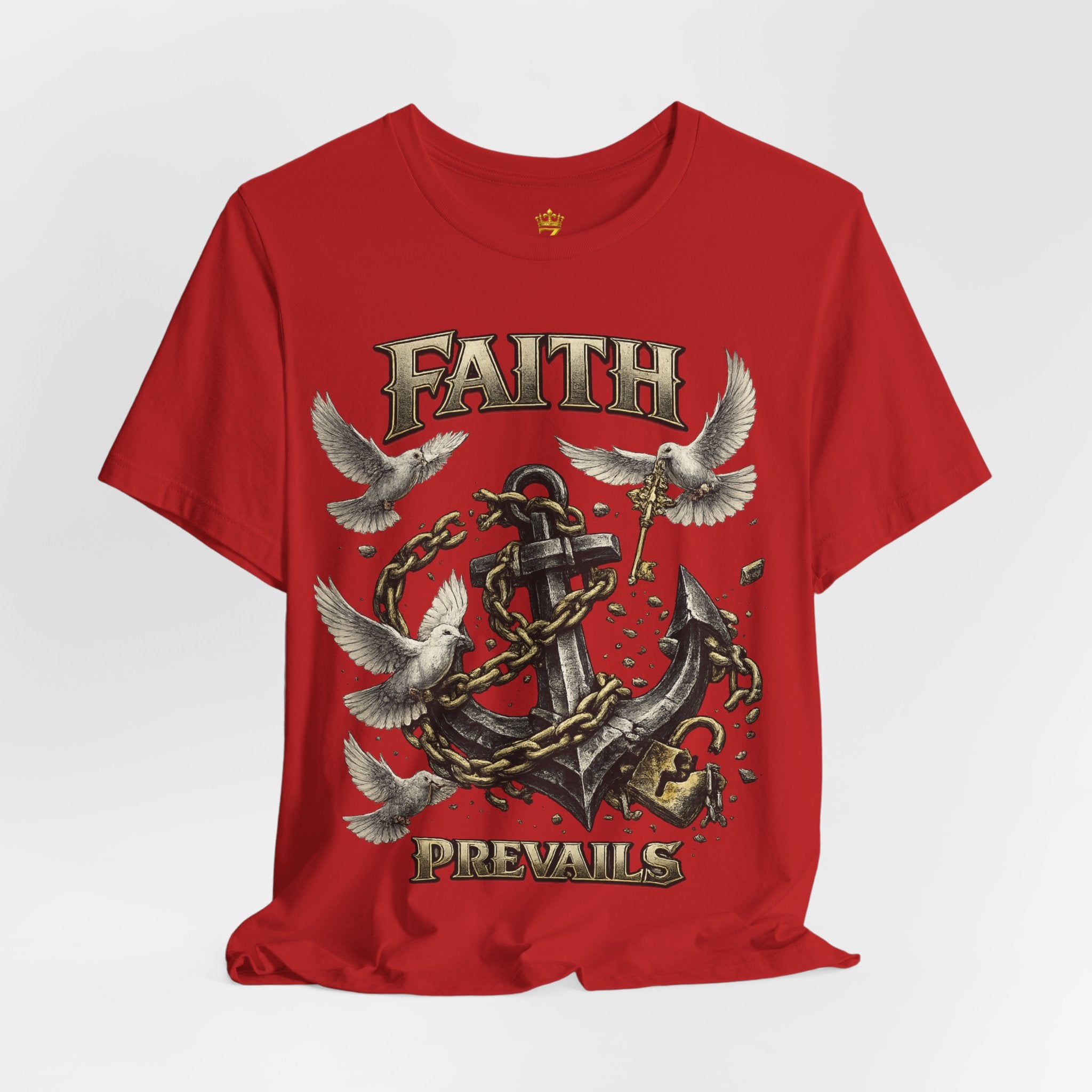 Faith Prevails T‑Shirt (Black Anchor) Printify