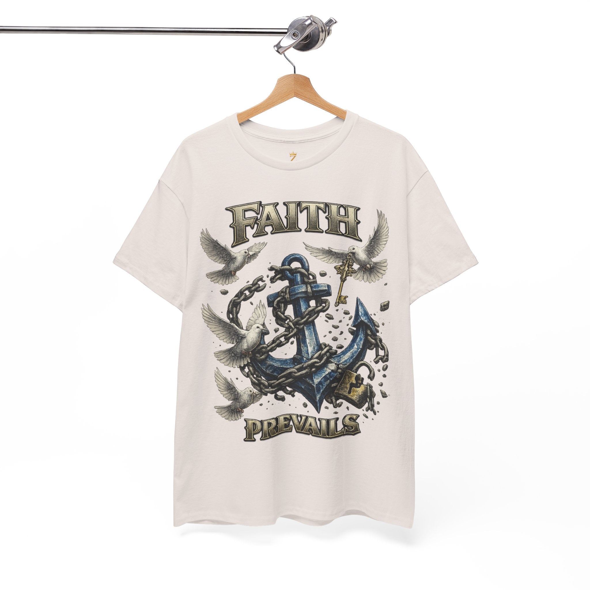 Adult Faith Prevails T‑Shirt (Blue Anchor) Printify