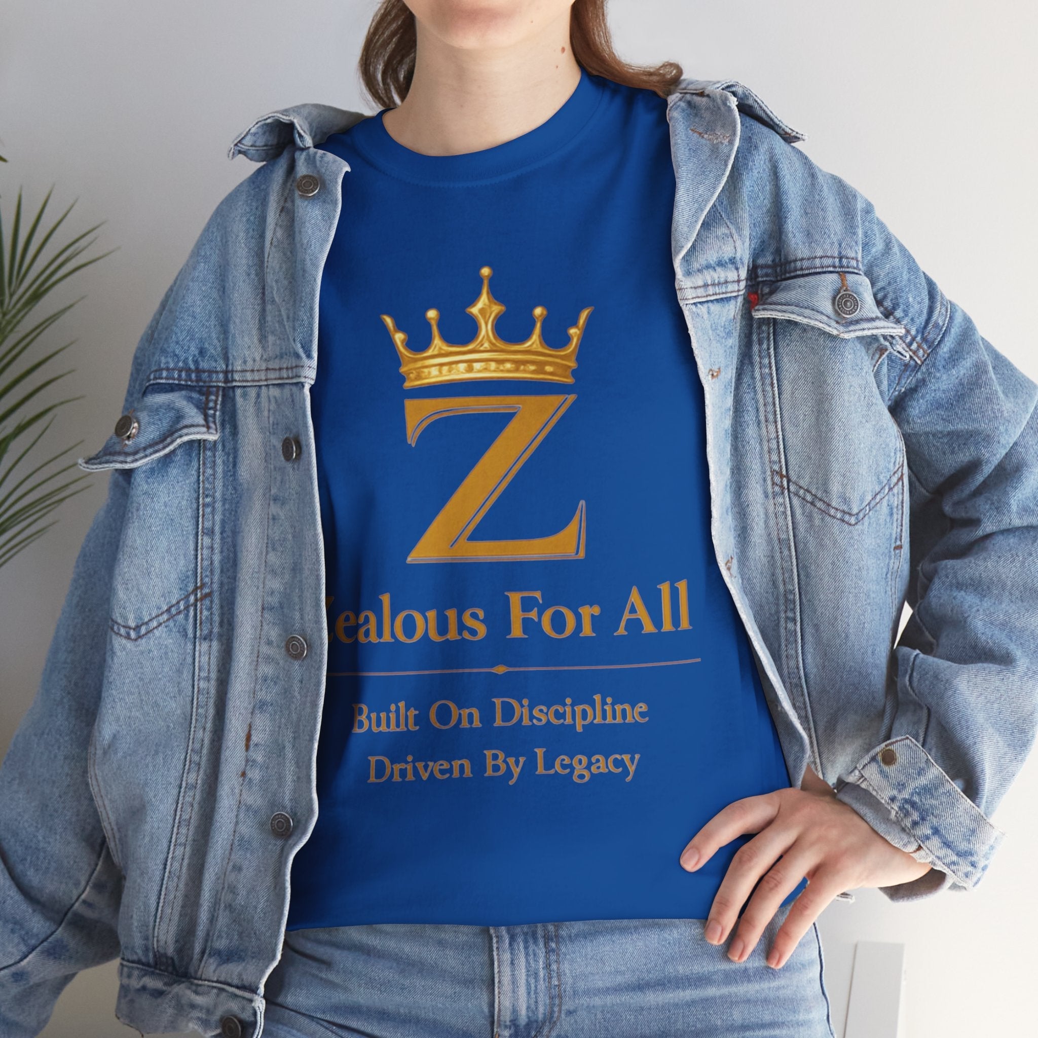 Unisex Zealous For All T-Shirt (Gold Logo) Printify