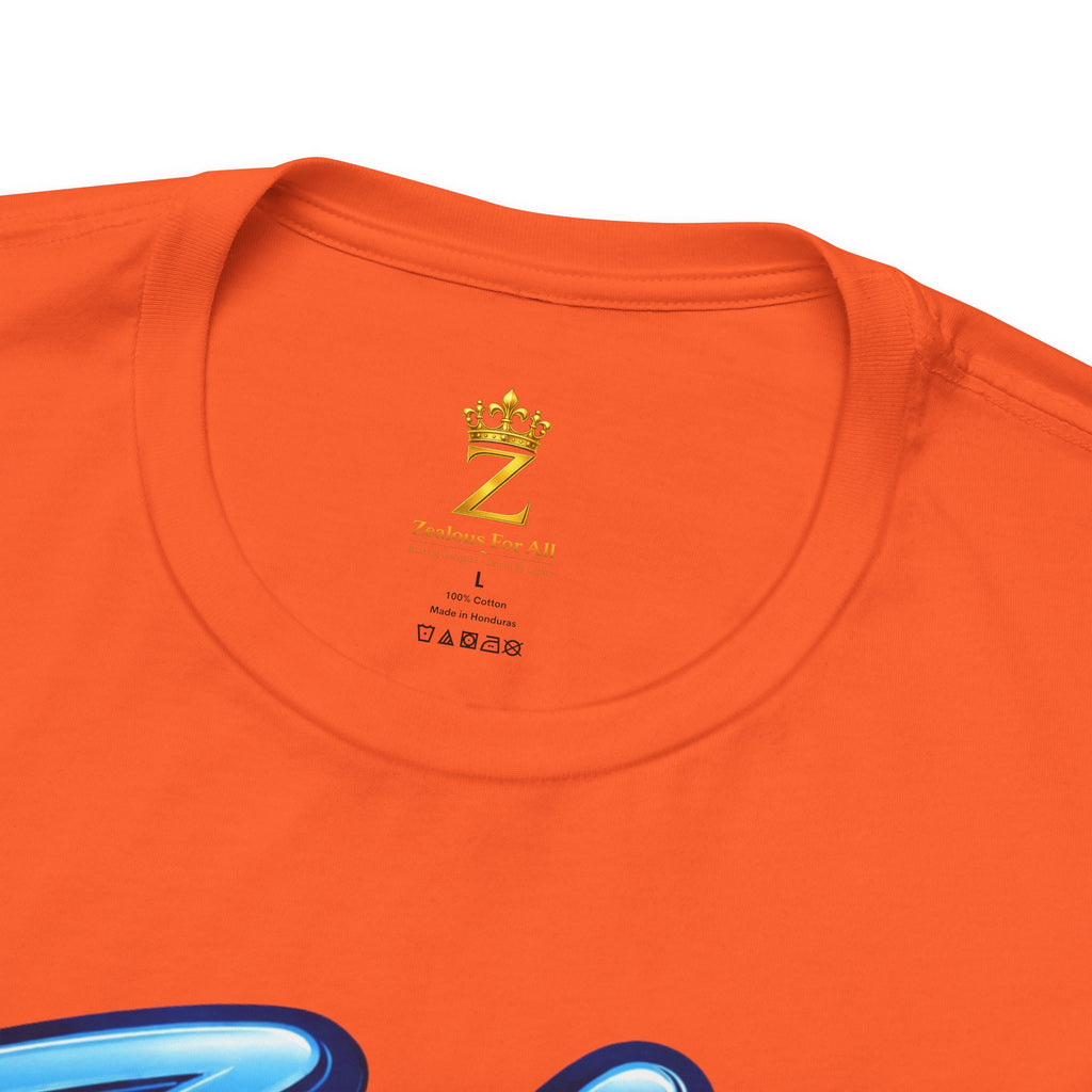 Zealous For All Graphic T-Shirt (Blue Logo) Printify