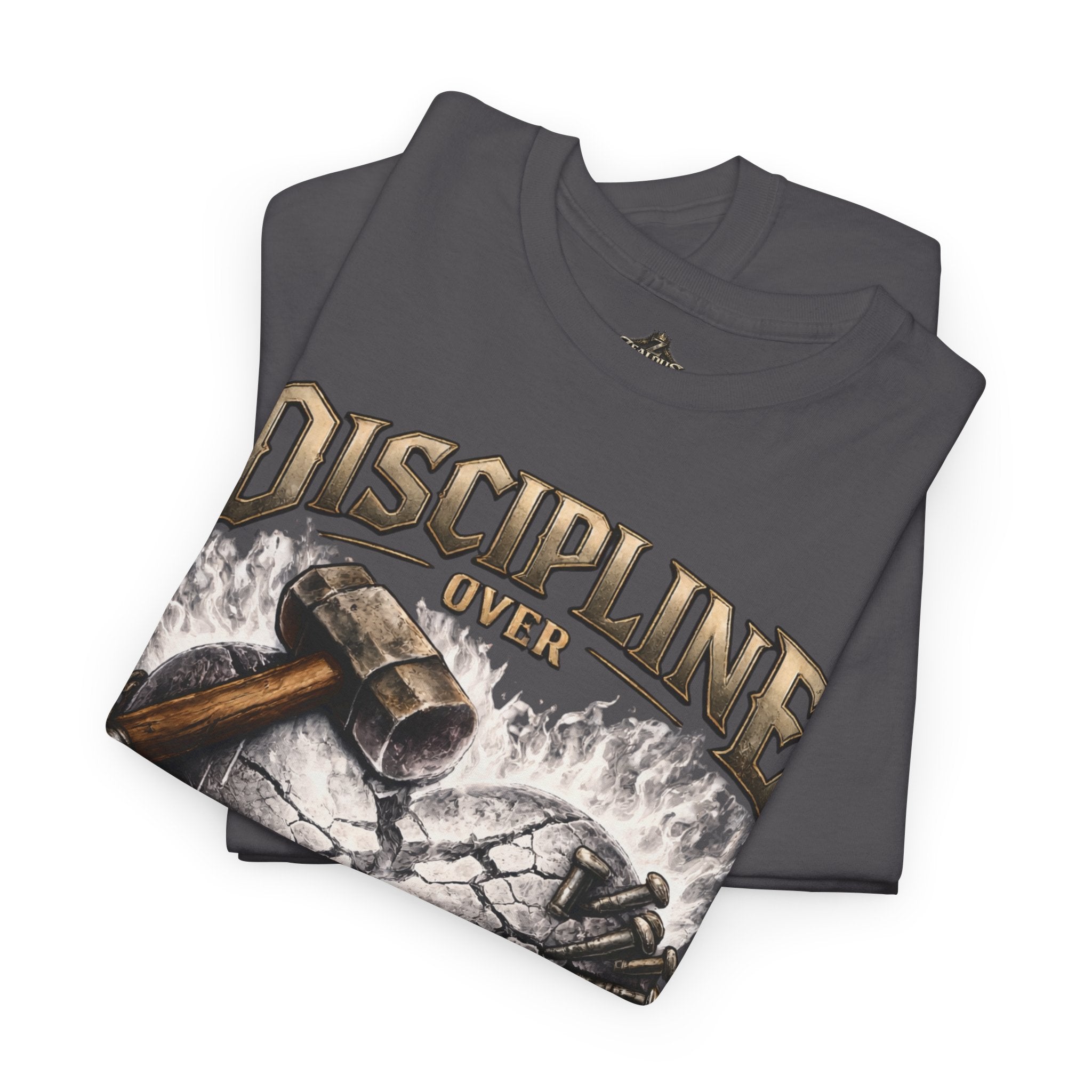 Adult Discipline Over Emotions Graphic T-Shirt (White Heart)