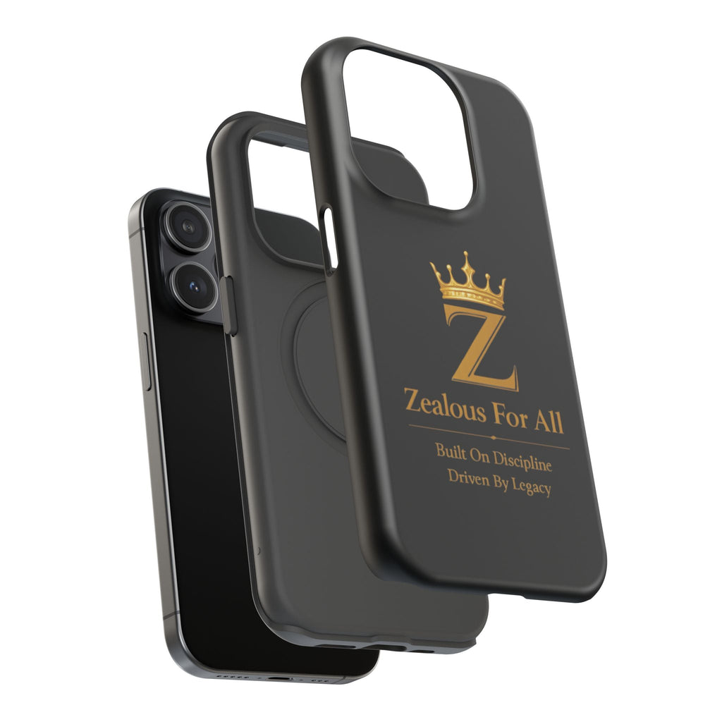 Phone Case — "Zealous For All" Gold Crown Impact-Resistant Case Printify