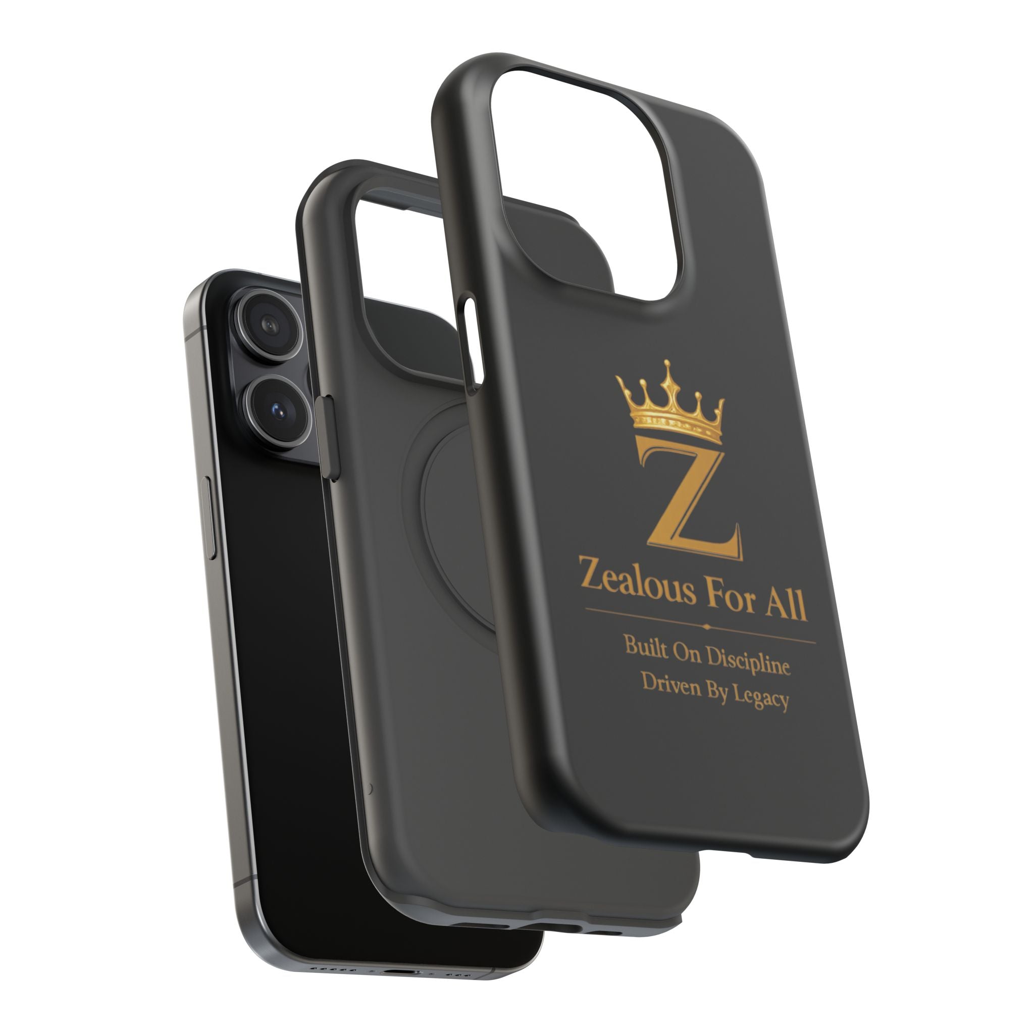 Phone Case — "Zealous For All" Gold Crown Impact-Resistant Case Printify