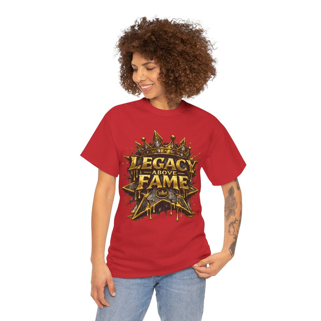 Adult Legacy Above Fame Graphic T-Shirt (Gold Drip) - Zealous For All