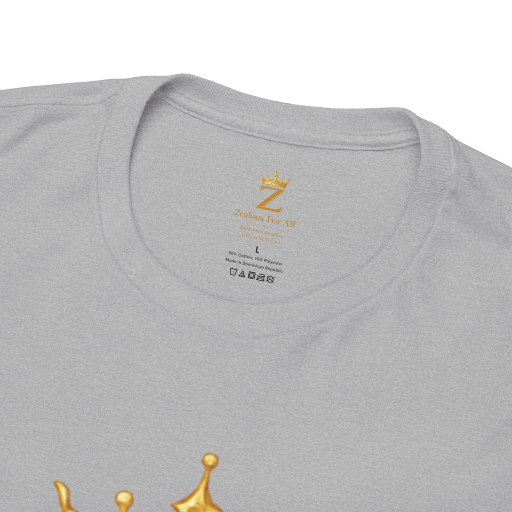 Unisex Zealous For All T-Shirt (Gold Logo (with Back logo) T-shirt) Printify