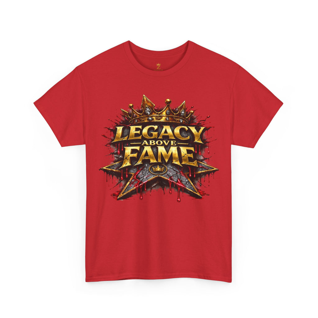 Adult Legacy Above Fame Graphic T-Shirt (Red Drip) - Zealous For All