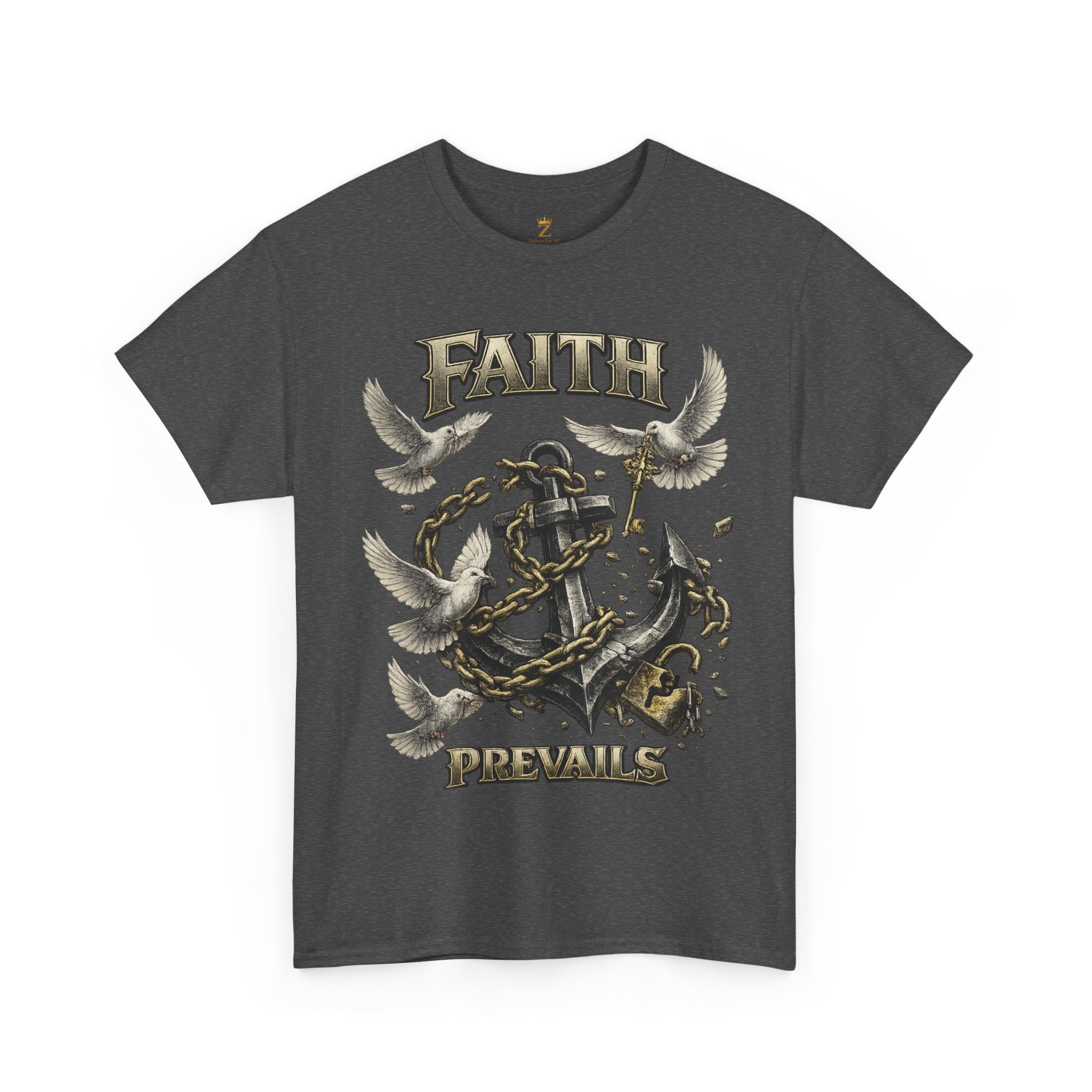 Adult Faith Prevails T‑Shirt (Black Anchor) Printify