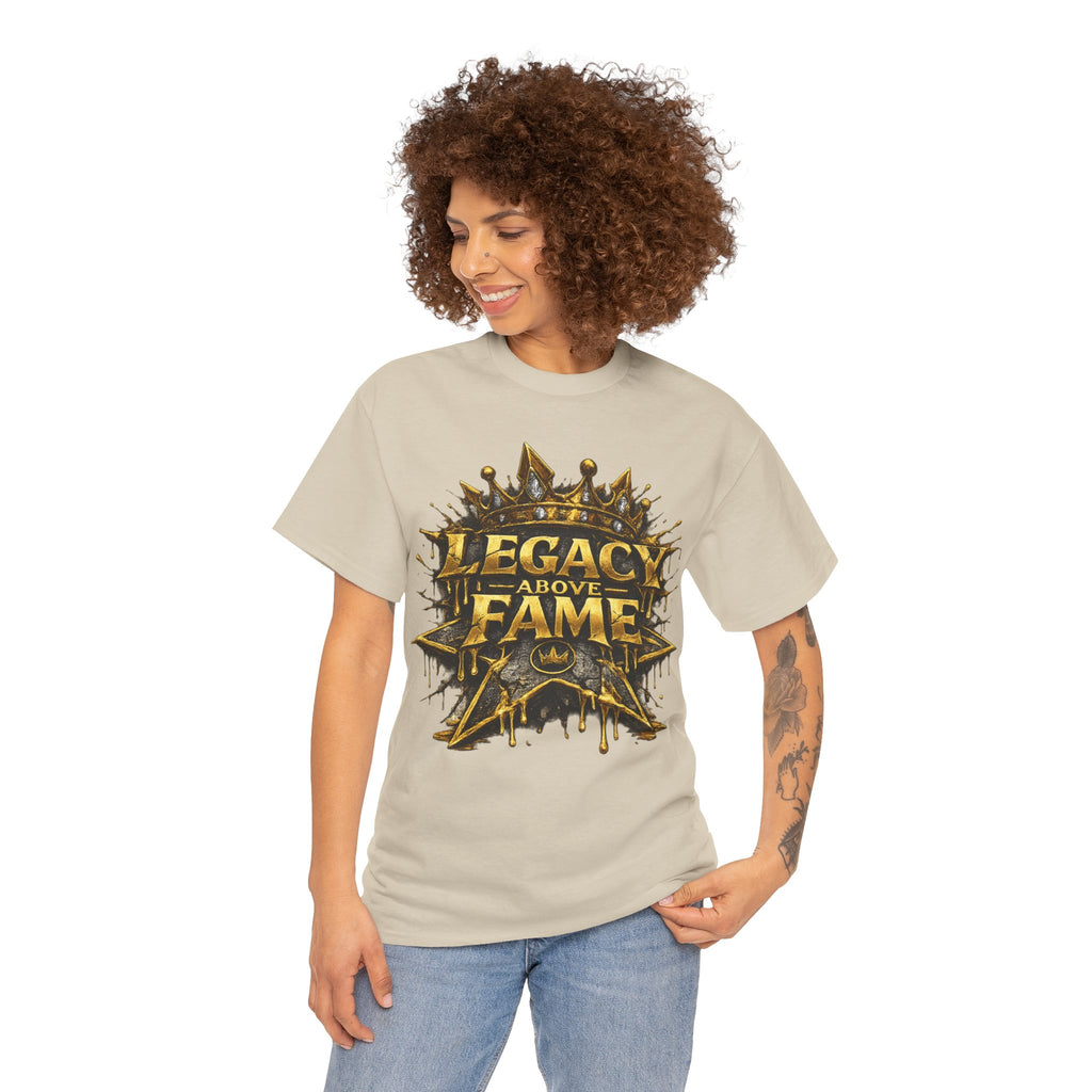 Adult Legacy Above Fame Graphic T-Shirt (Gold Drip) - Zealous For All