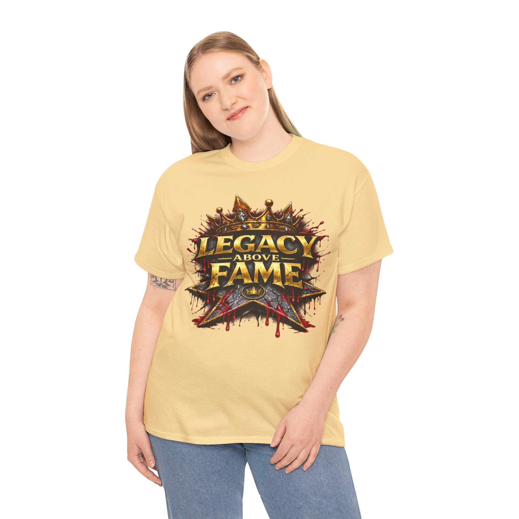 Adult Legacy Above Fame Graphic T-Shirt (Red Drip) - Zealous For All