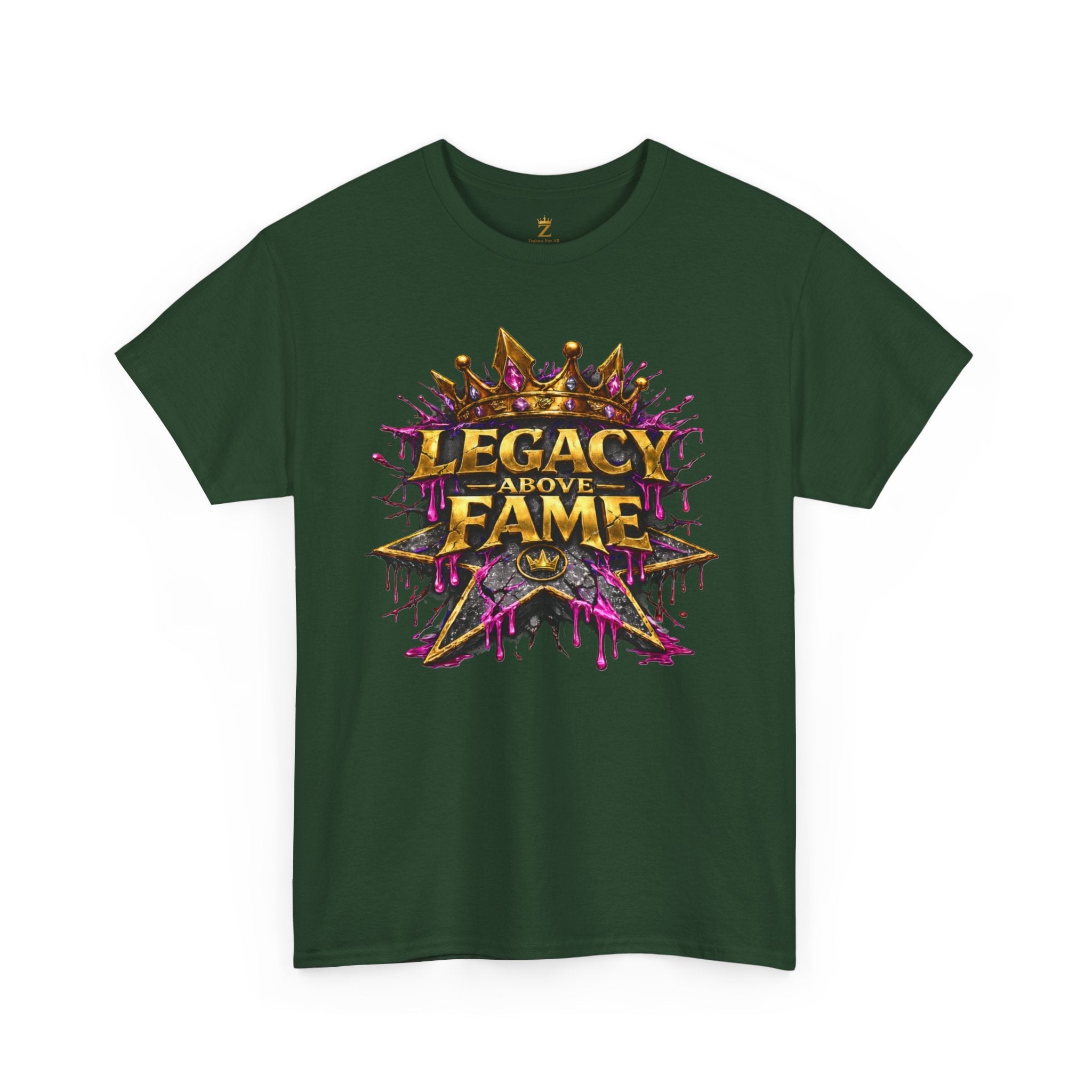 Adult Legacy Above Fame Graphic T-Shirt (Hot Pink Heart)