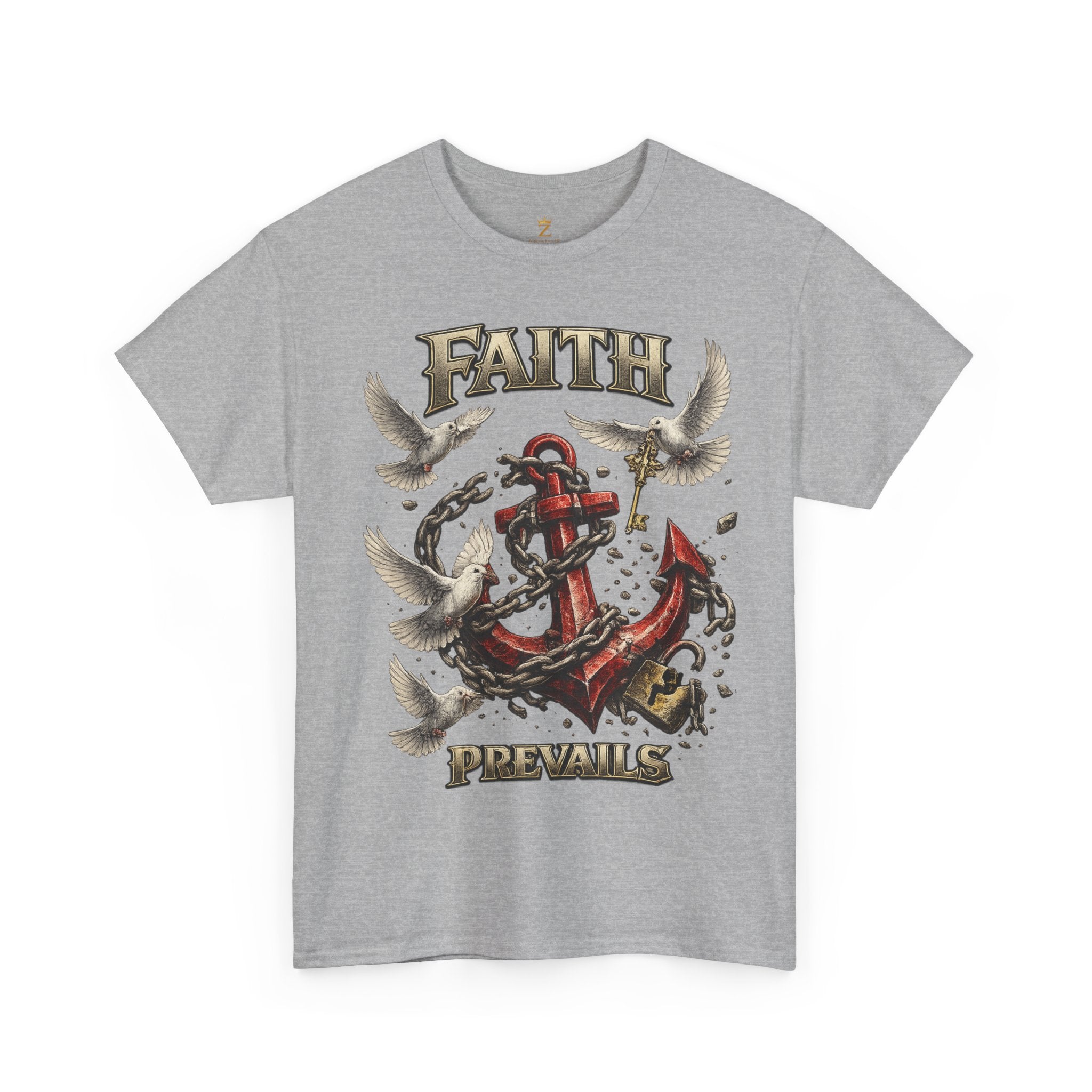 Adult Faith Prevails T‑Shirt (Red Anchor) Printify