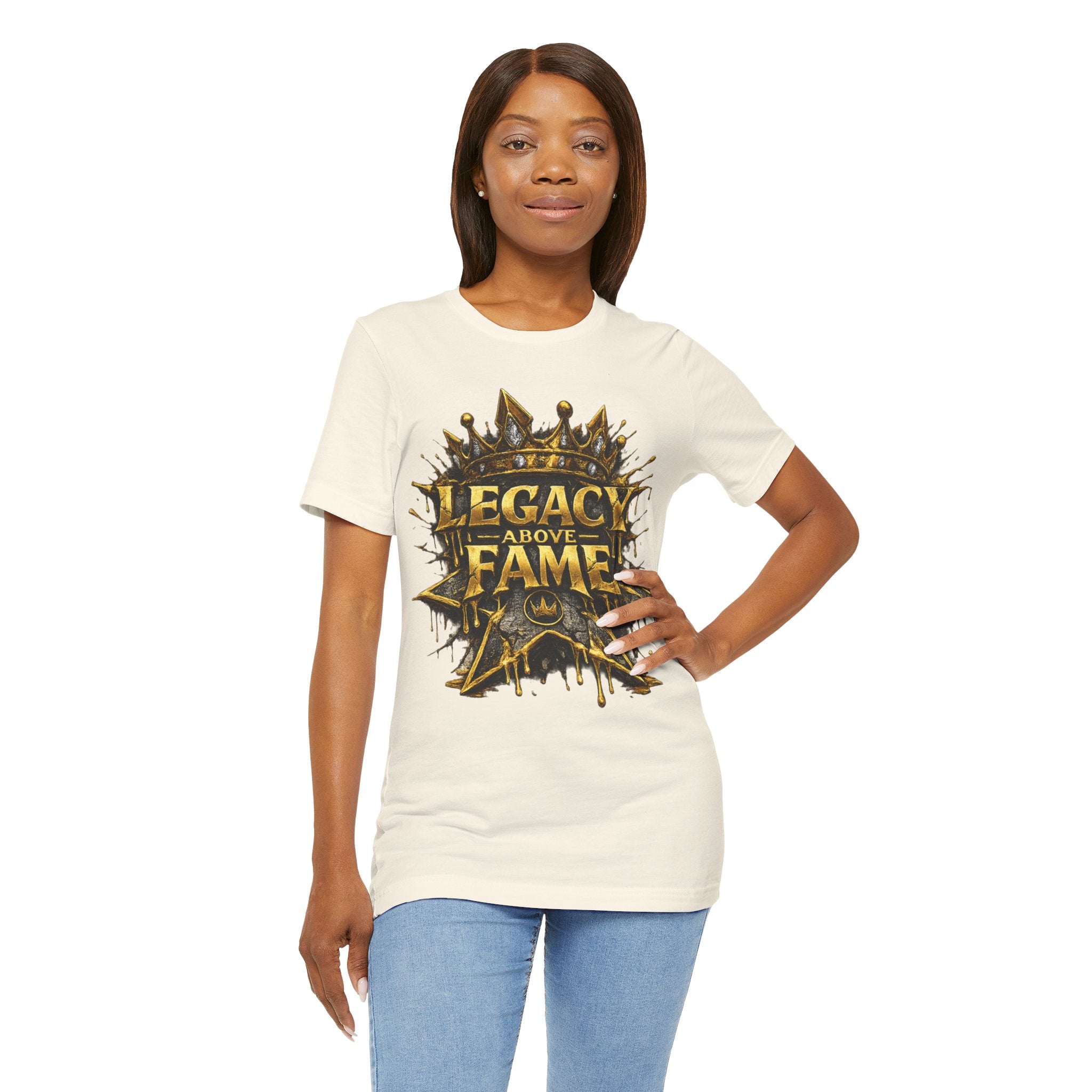 COMING SOON... Legacy Above Fame Graphic Tee (Gold Crown) Printify