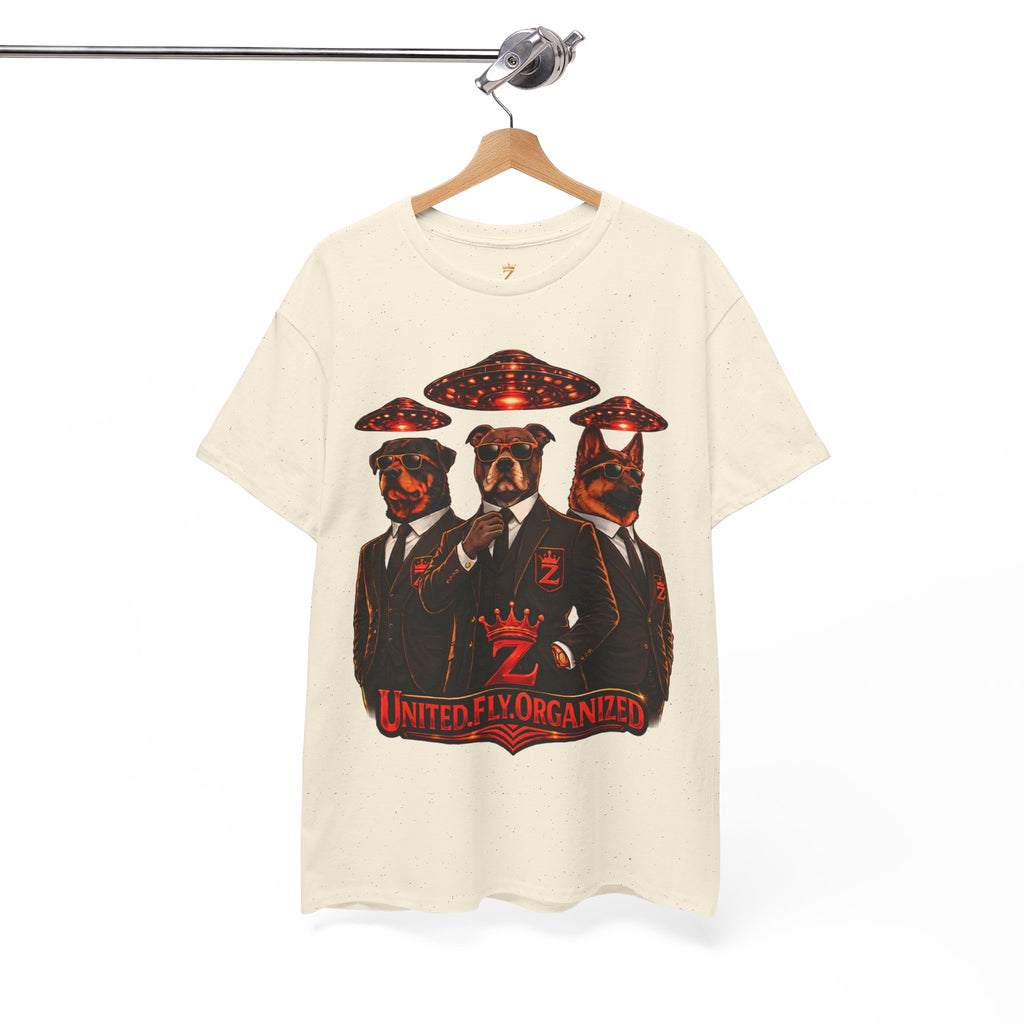 Adult "United. Fly. Organized." Graphic Tee (Red) Printify