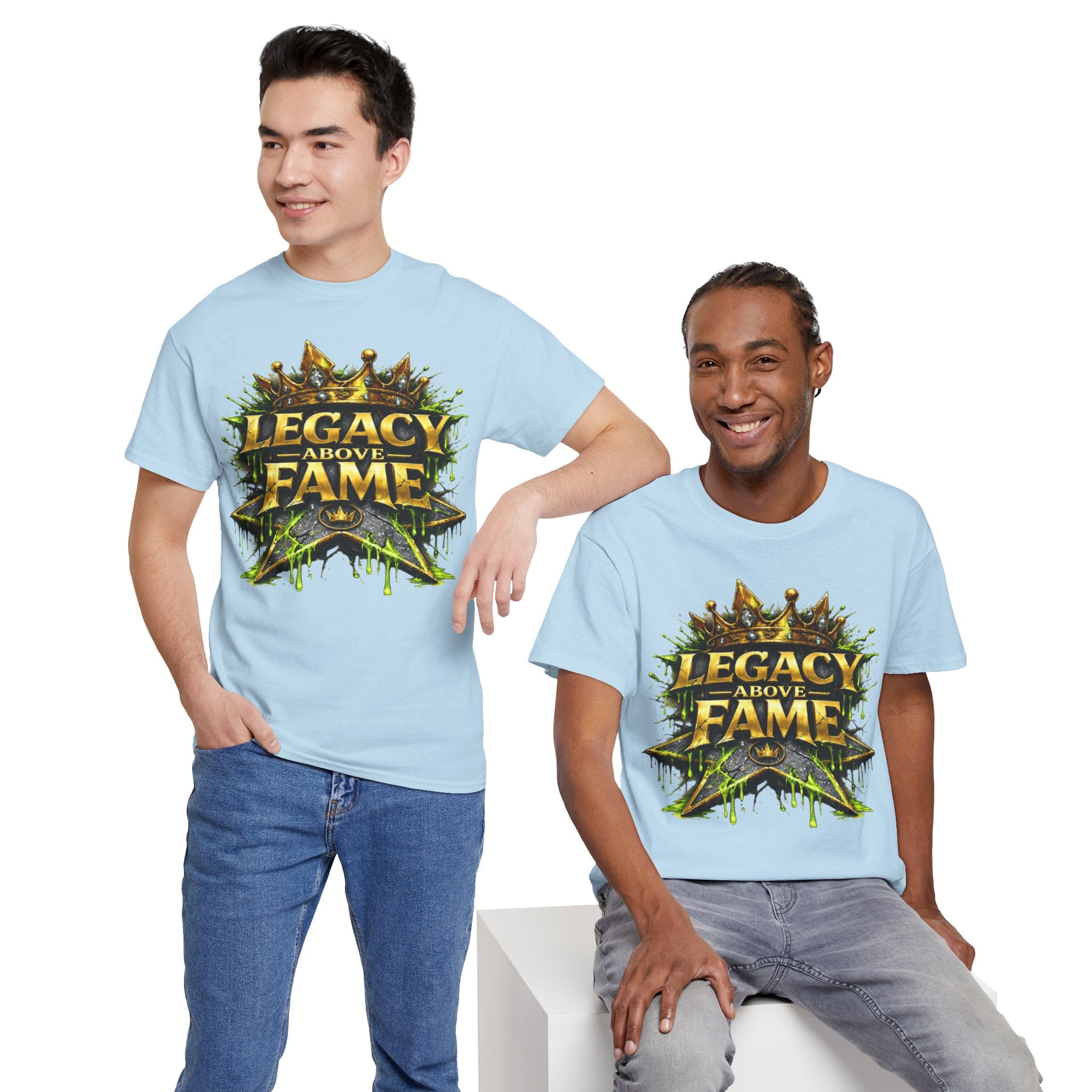 Adult Legacy Above Fame Graphic T-Shirt (Lime Green Drip) - Zealous For All