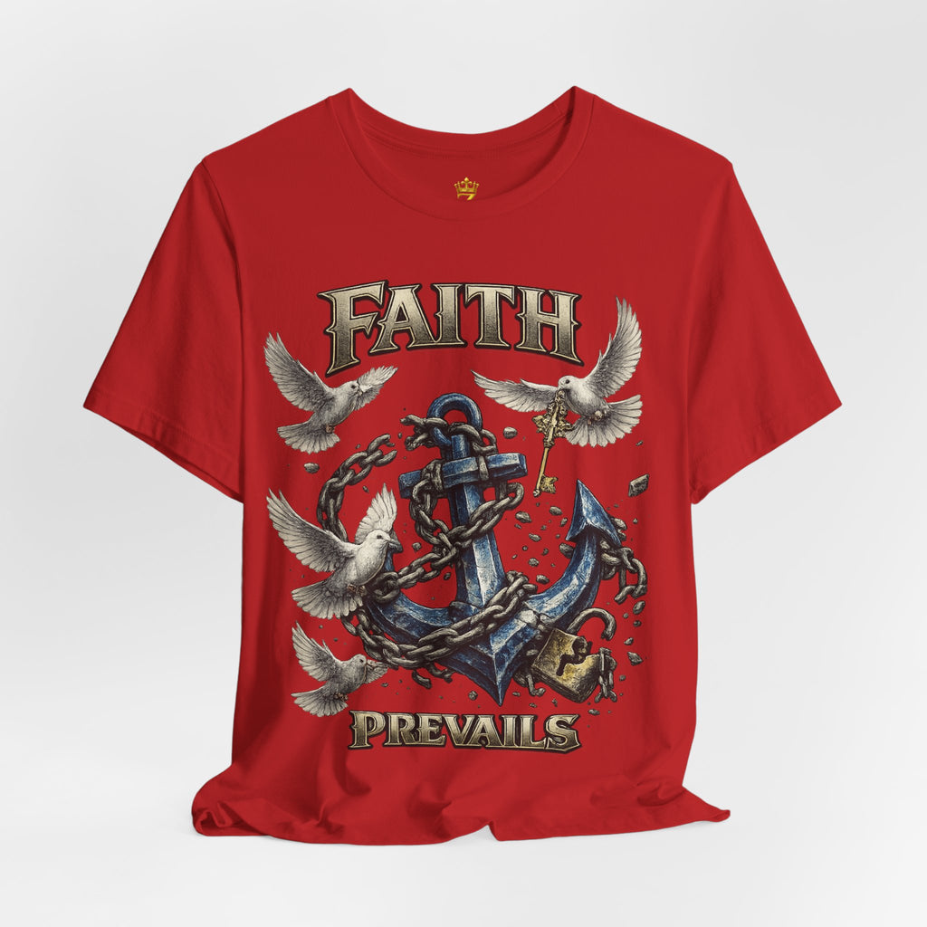 Faith Prevails T‑Shirt (Blue Anchor) Printify
