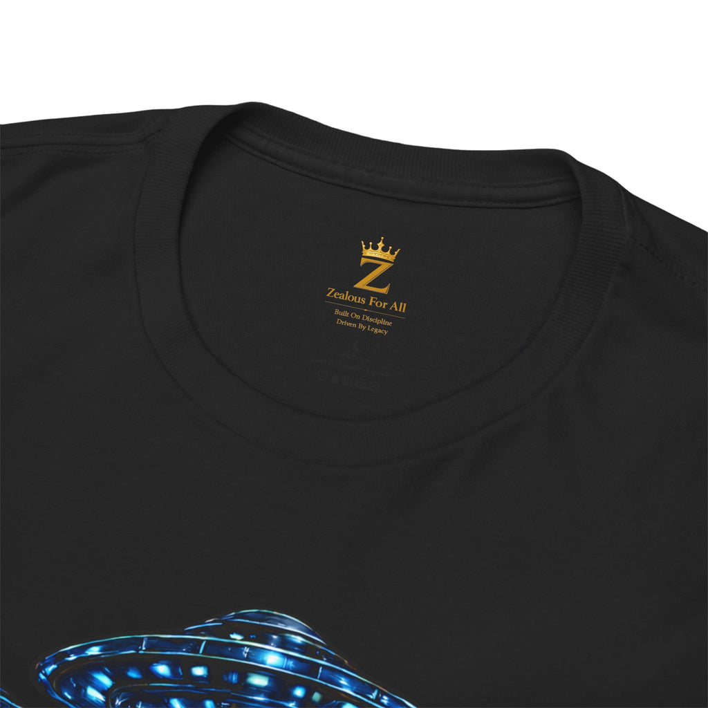 Adult "United. Fly. Organized." Graphic Tee (Blue) Printify