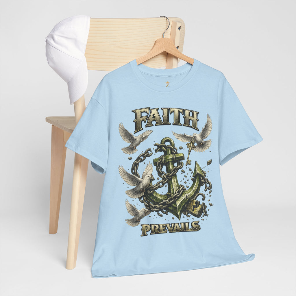 Adult Faith Prevails Anchor T-Shirt (Green Anchor) Printify