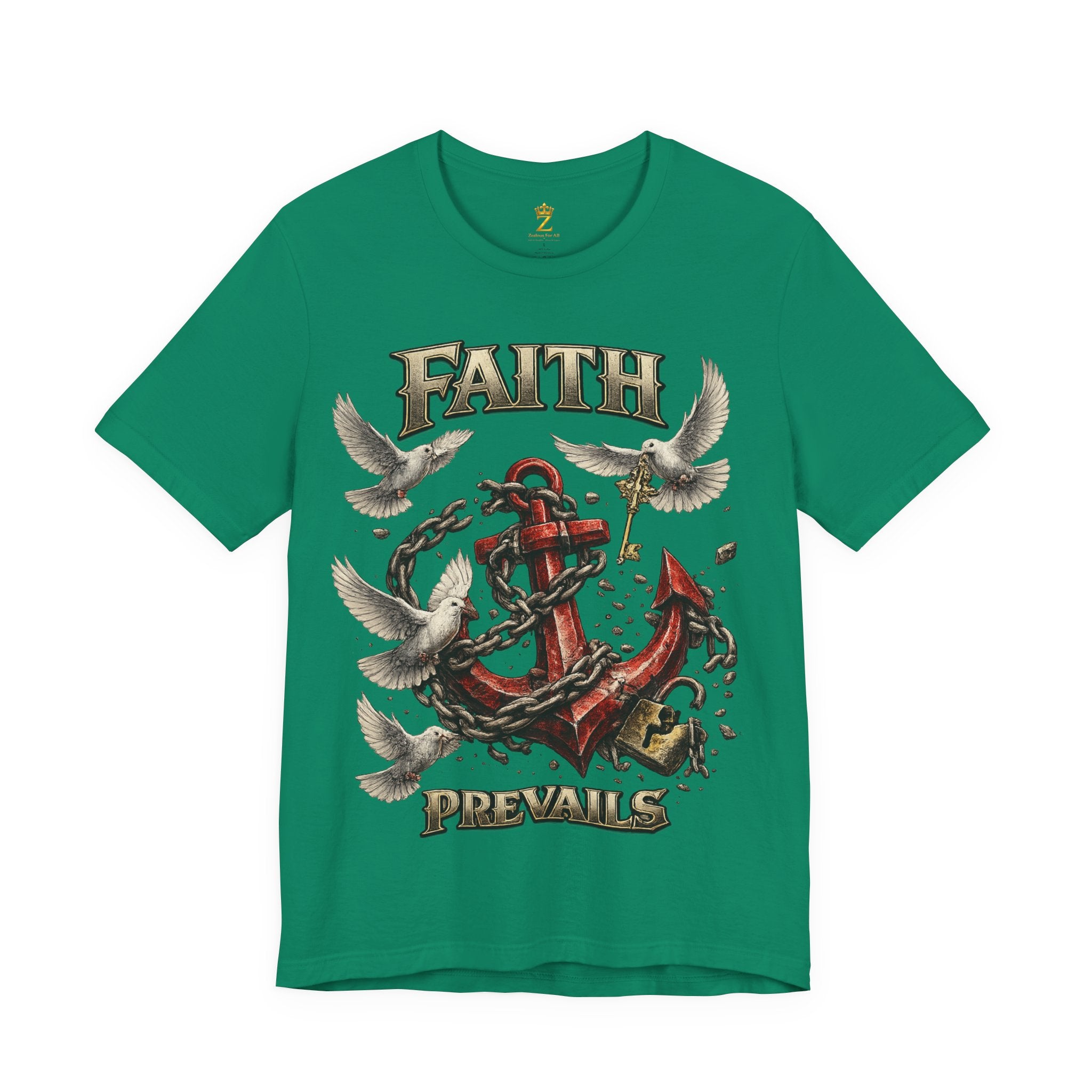 Faith Prevails T‑Shirt (Red Anchor) Printify