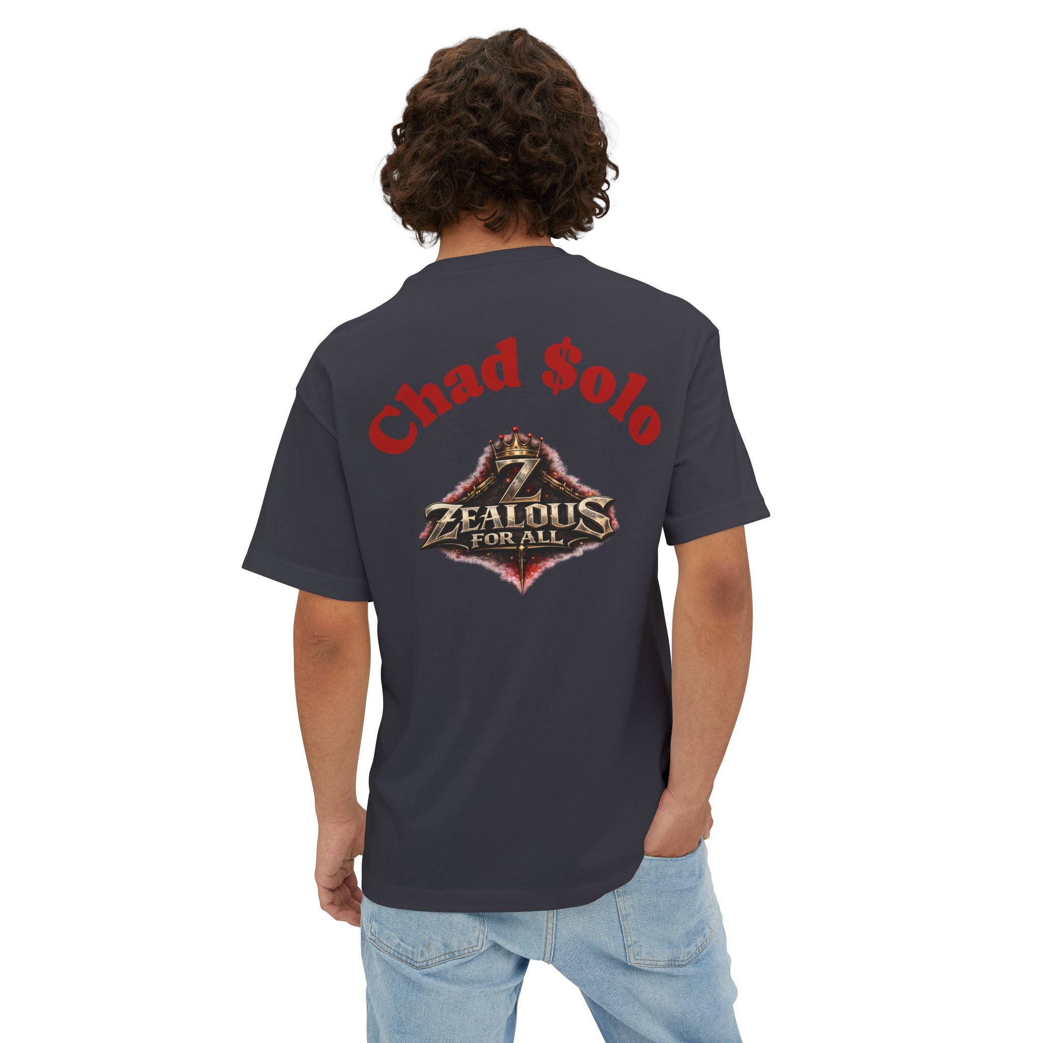 CEO CHAD EDITION *Oversized* Discipline Over Emotions Graphic Tee (Red Heart) Printify
