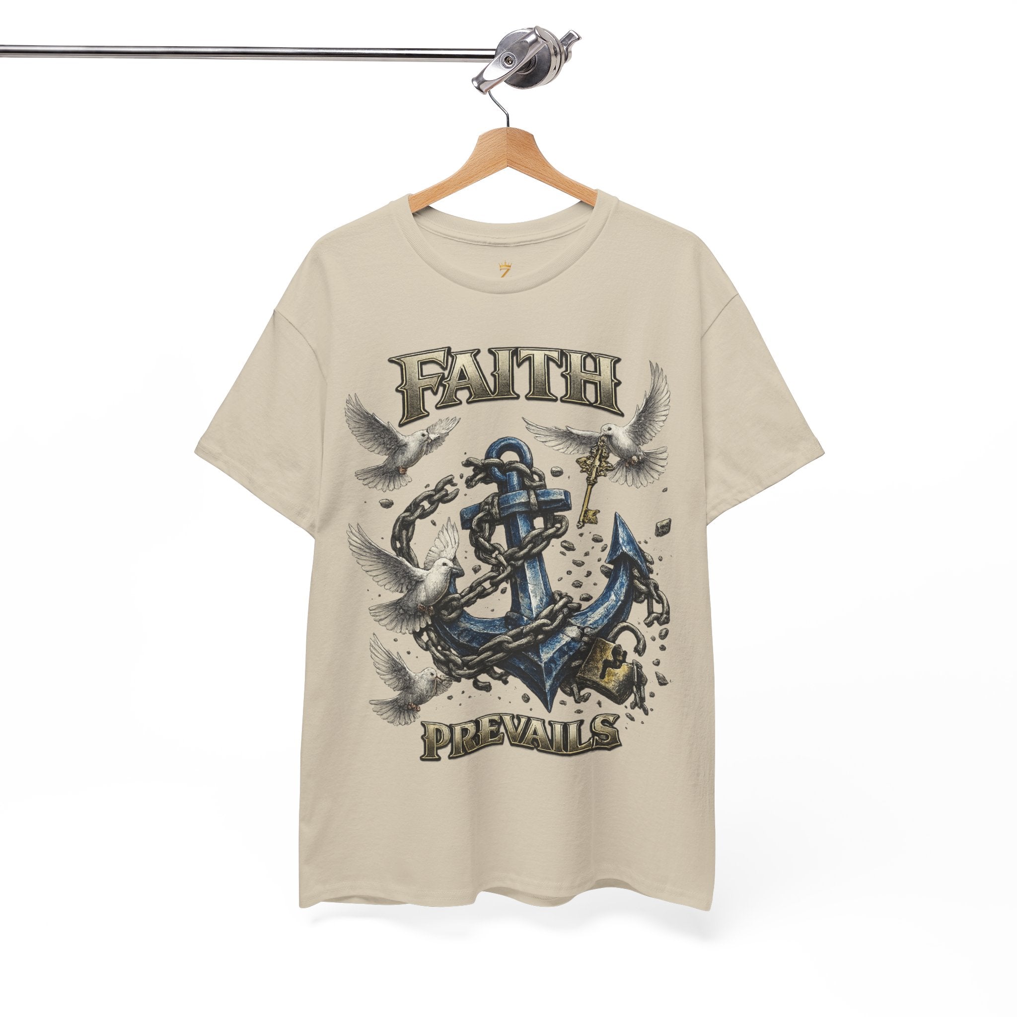 Adult Faith Prevails T‑Shirt (Blue Anchor) Printify