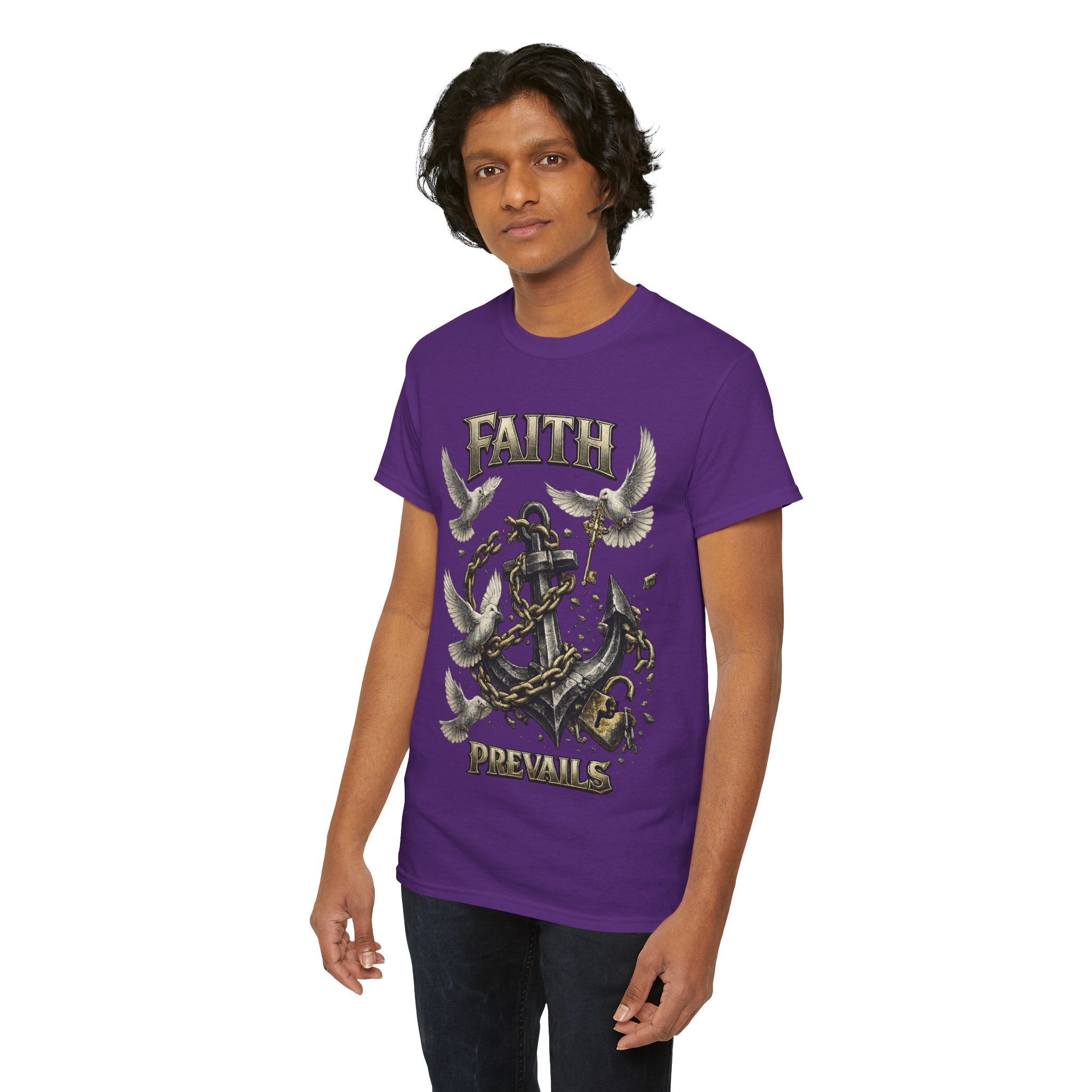Adult Faith Prevails T‑Shirt (Black Anchor) Printify