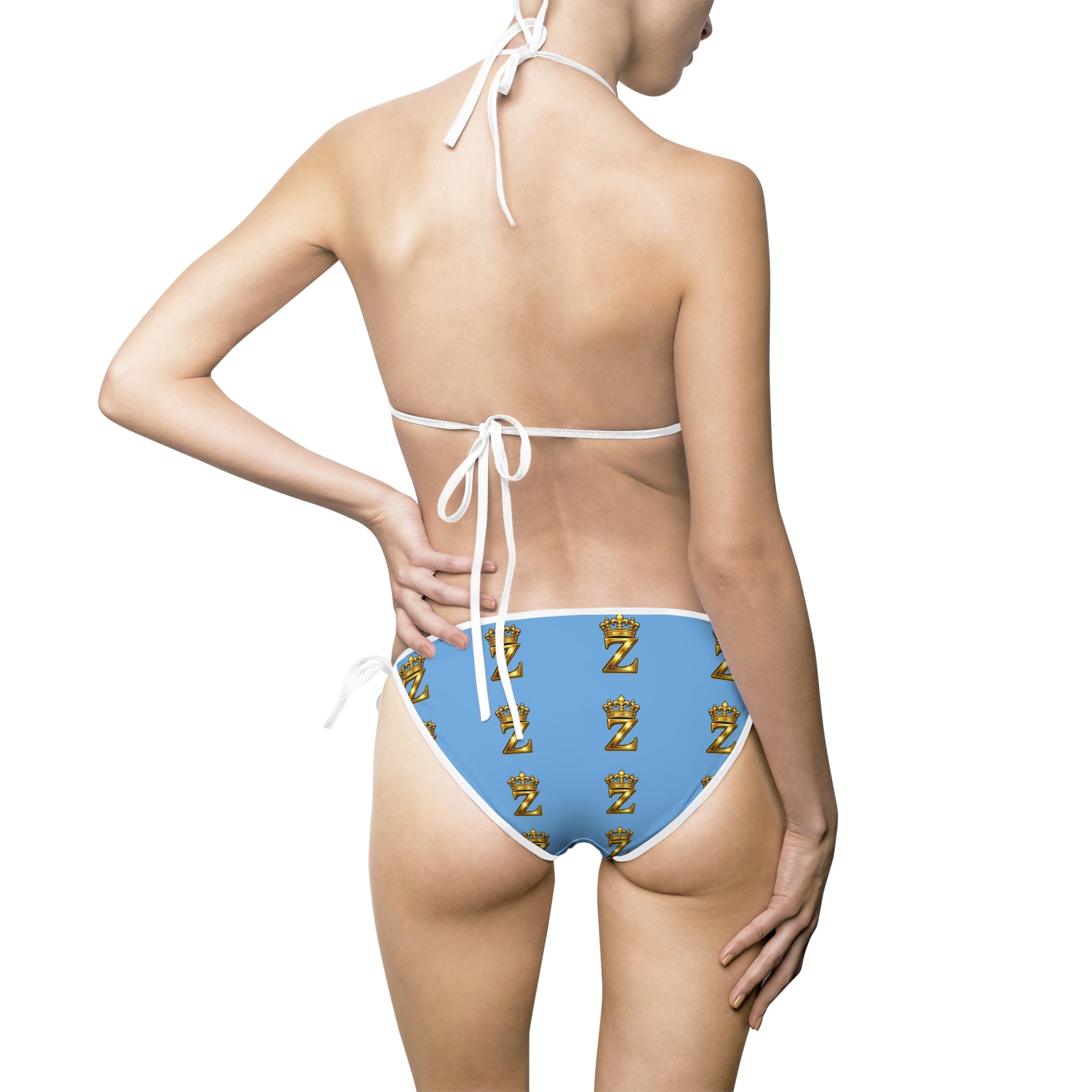 Z’s All Over Women's Bikini Swimsuit (Light Blue)