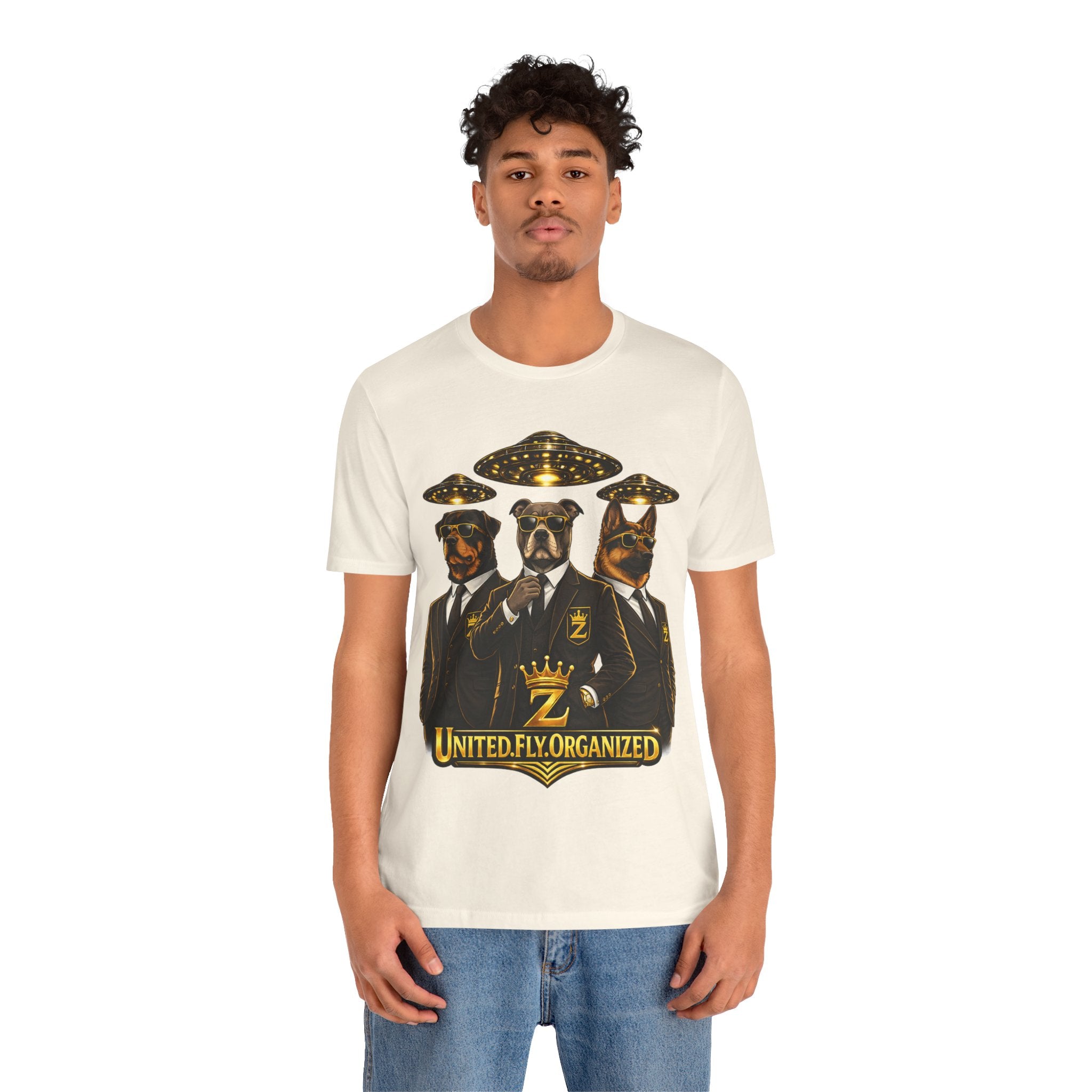 COMING SOON... United. Fly. Organized. Graphic Tee (Gold) Printify