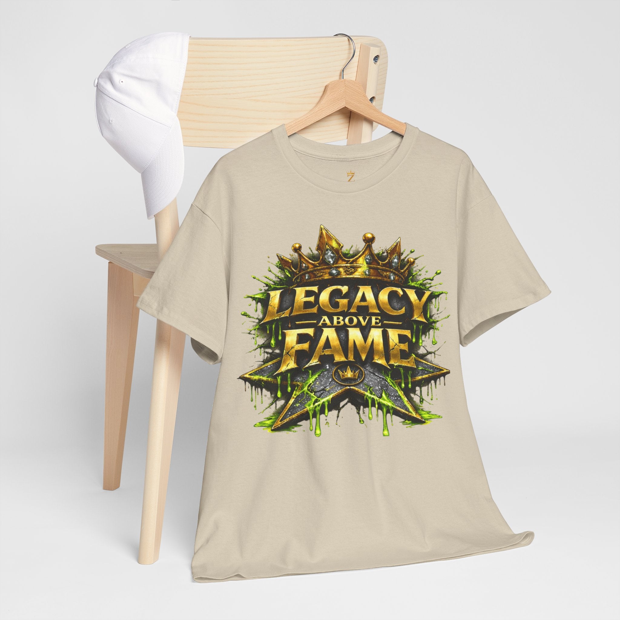 Adult Legacy Above Fame Graphic T-Shirt (Lime Green Drip) - Zealous For All