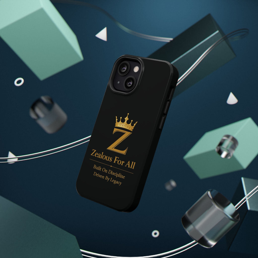 Phone Case — "Zealous For All" Gold Crown Impact-Resistant Case Printify