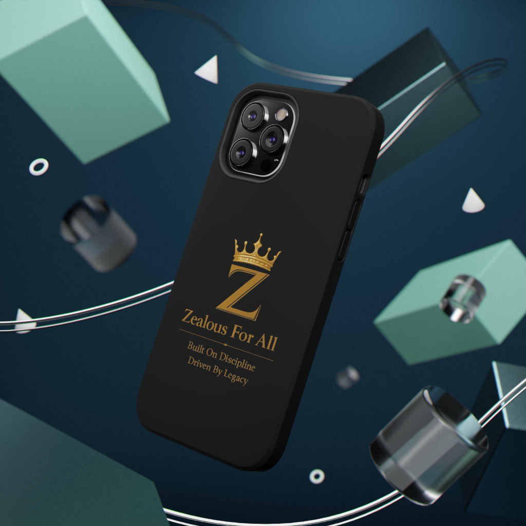 Phone Case — "Zealous For All" Gold Crown Impact-Resistant Case Printify