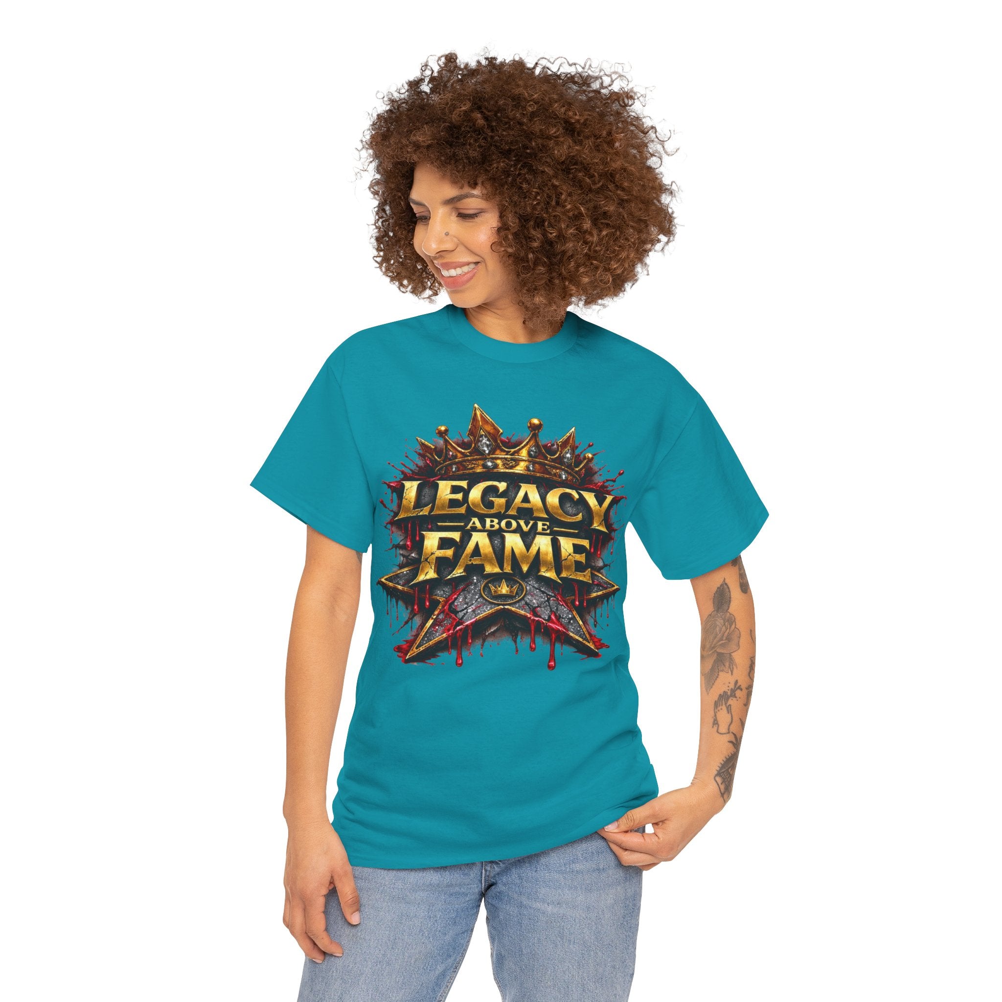 Adult Legacy Above Fame Graphic T-Shirt (Red Drip) - Zealous For All