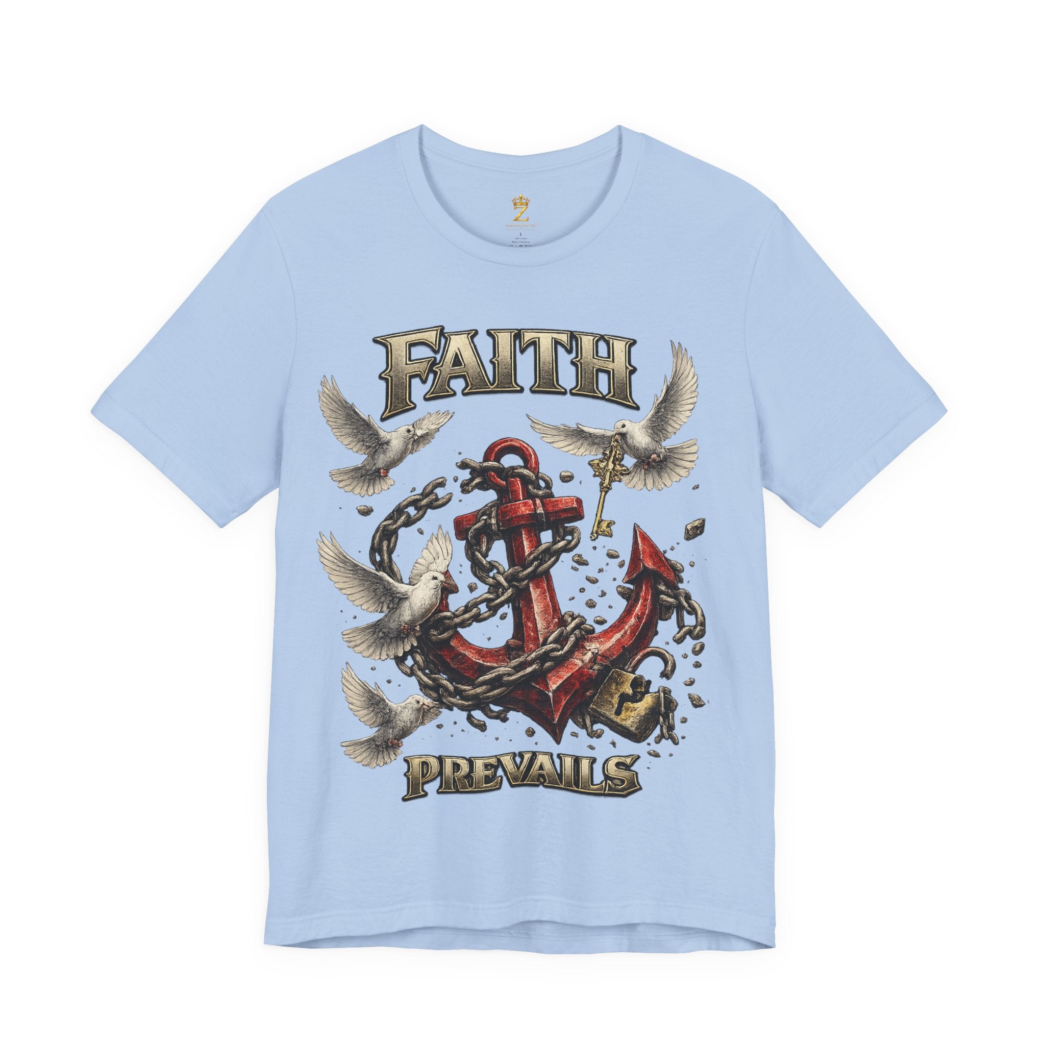 Faith Prevails T‑Shirt (Red Anchor) Printify