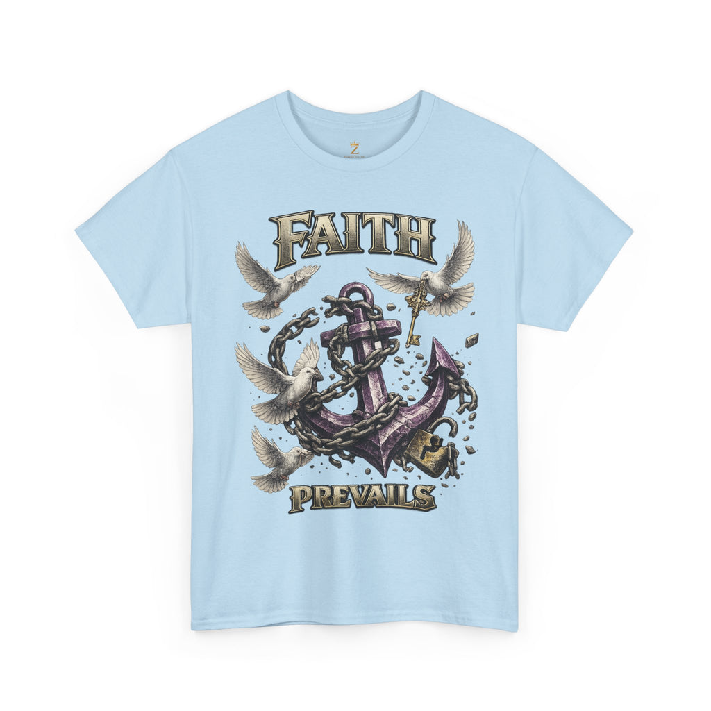 Adult Faith Prevails T‑Shirt (Purple Anchor) Printify