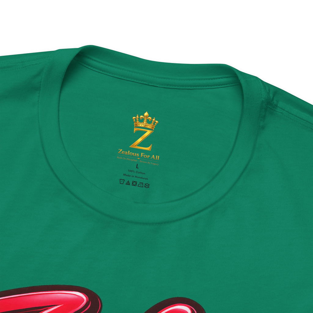 Zealous For All Graphic T-Shirt (Red Logo) Printify