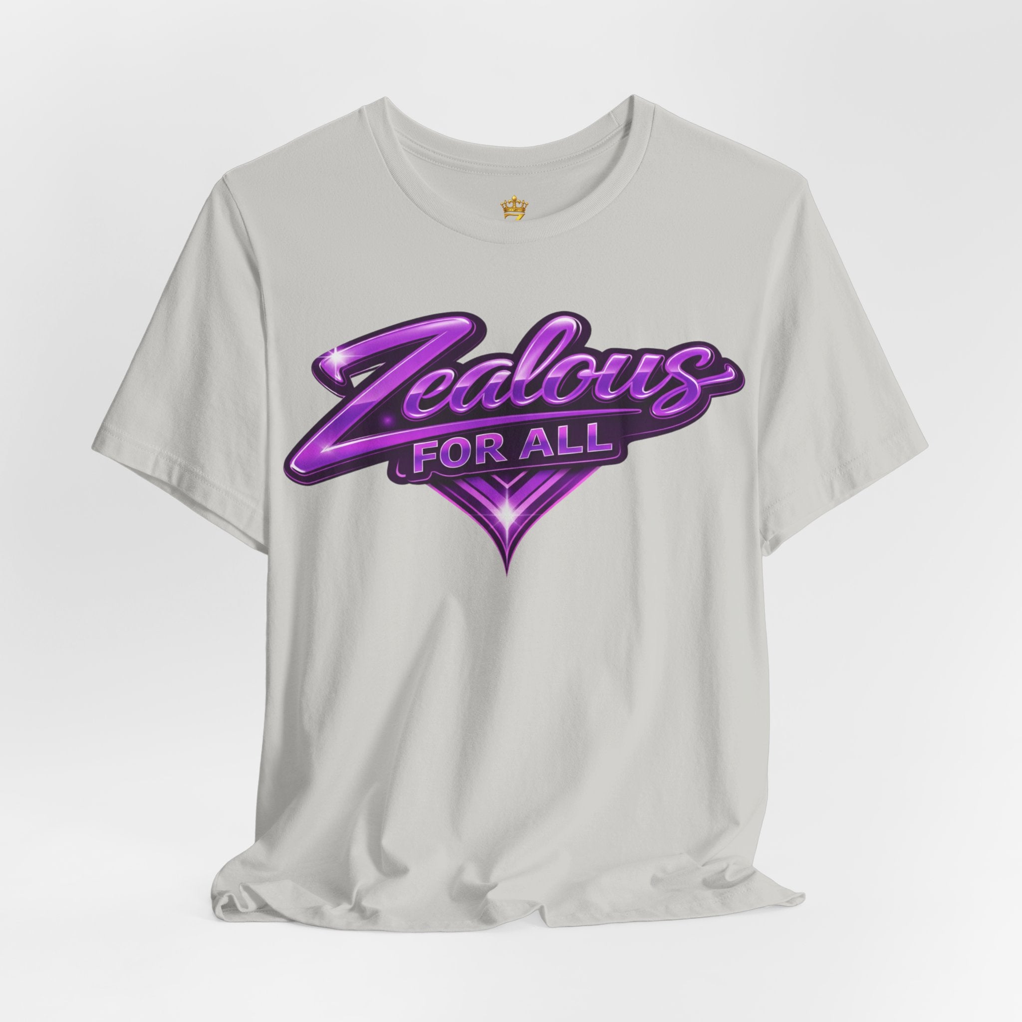 Zealous For All Graphic T-Shirt (Purple Logo) Printify
