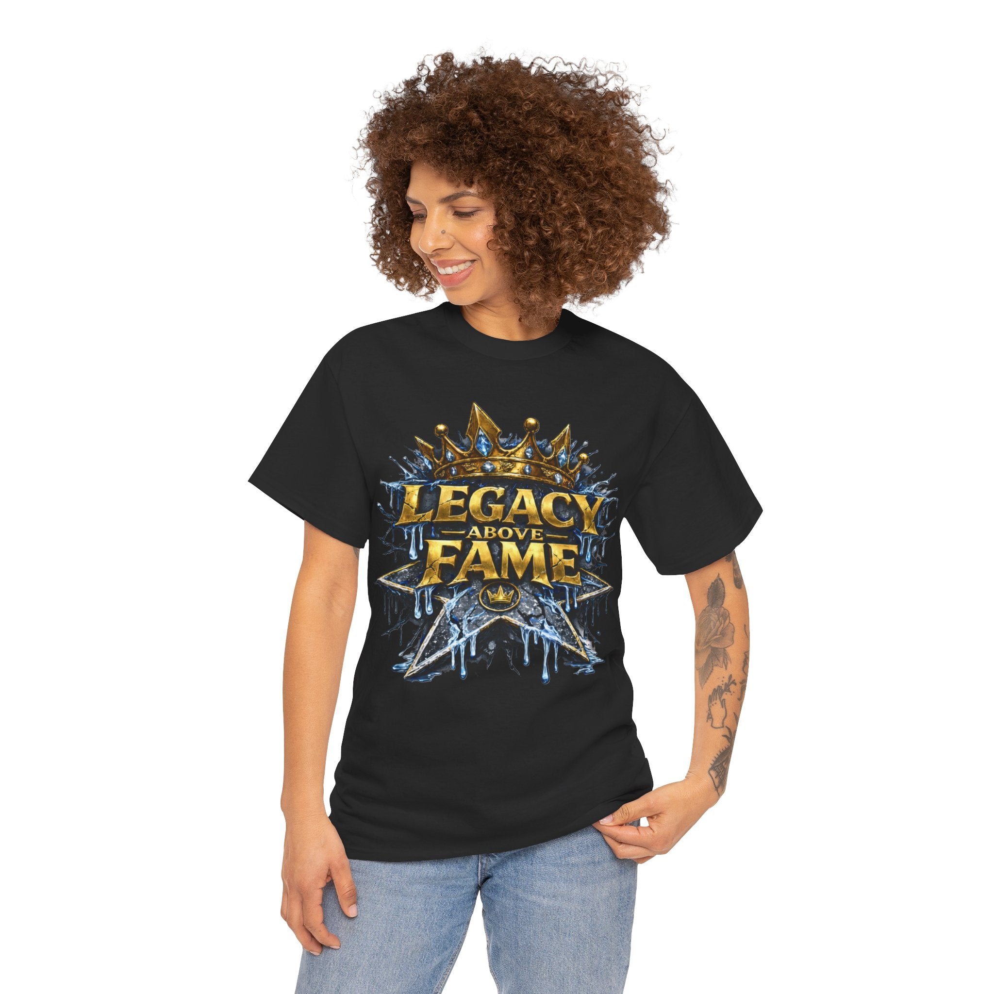 Adult Legacy Above Fame Graphic T-Shirt (Icy Blue Drip) - Zealous For All