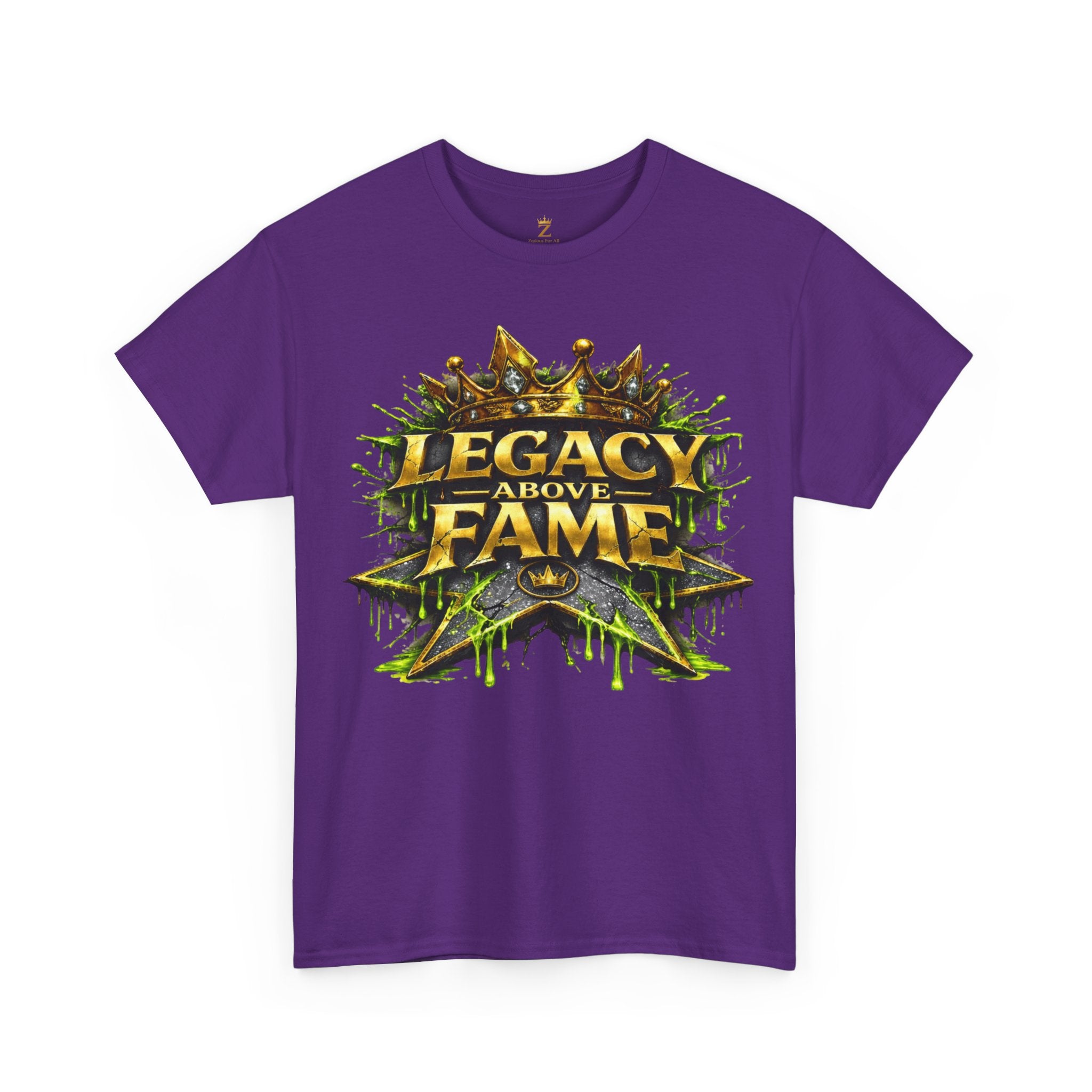 Adult Legacy Above Fame Graphic T-Shirt (Lime Green Drip) - Zealous For All