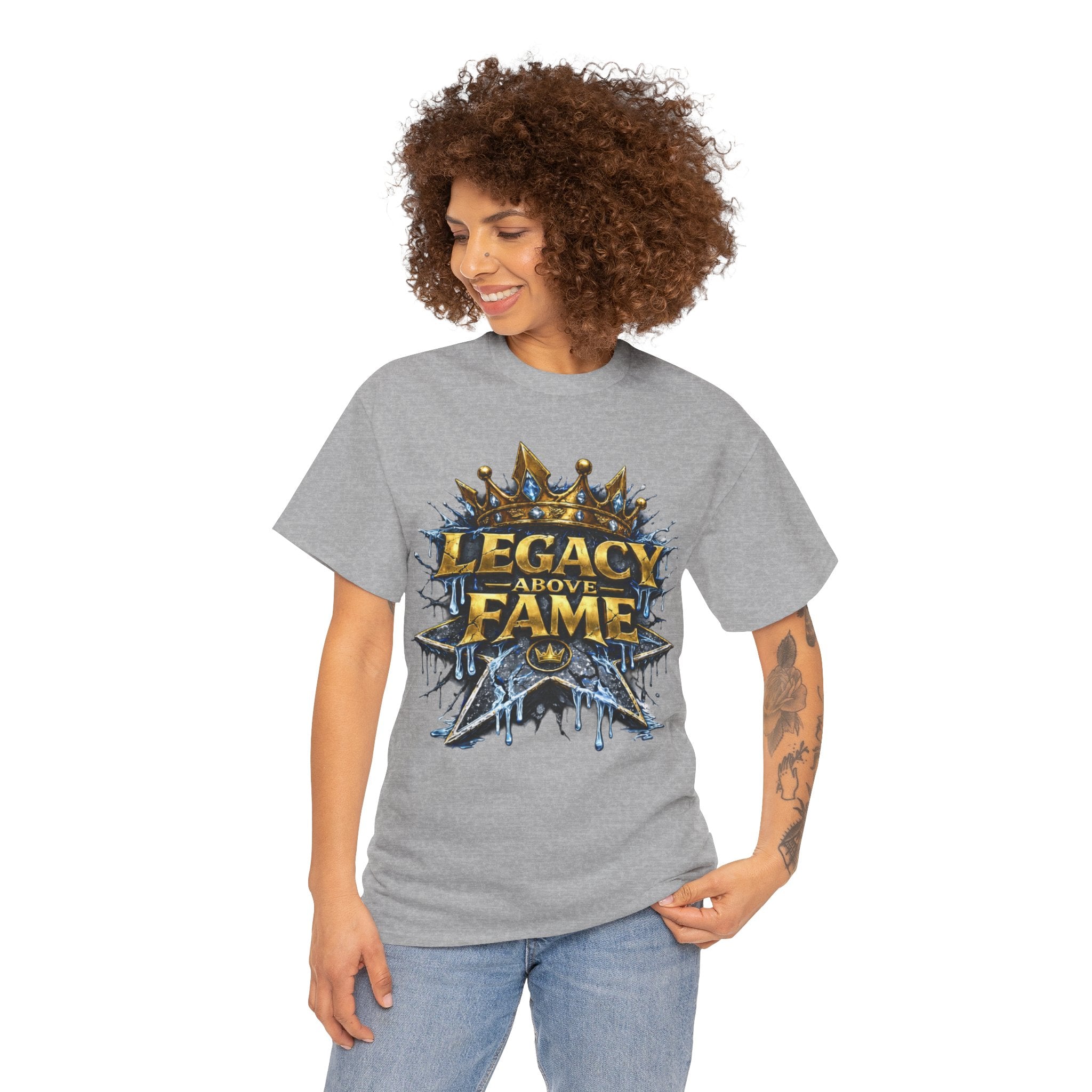 Adult Legacy Above Fame Graphic T-Shirt (Icy Blue Drip) - Zealous For All