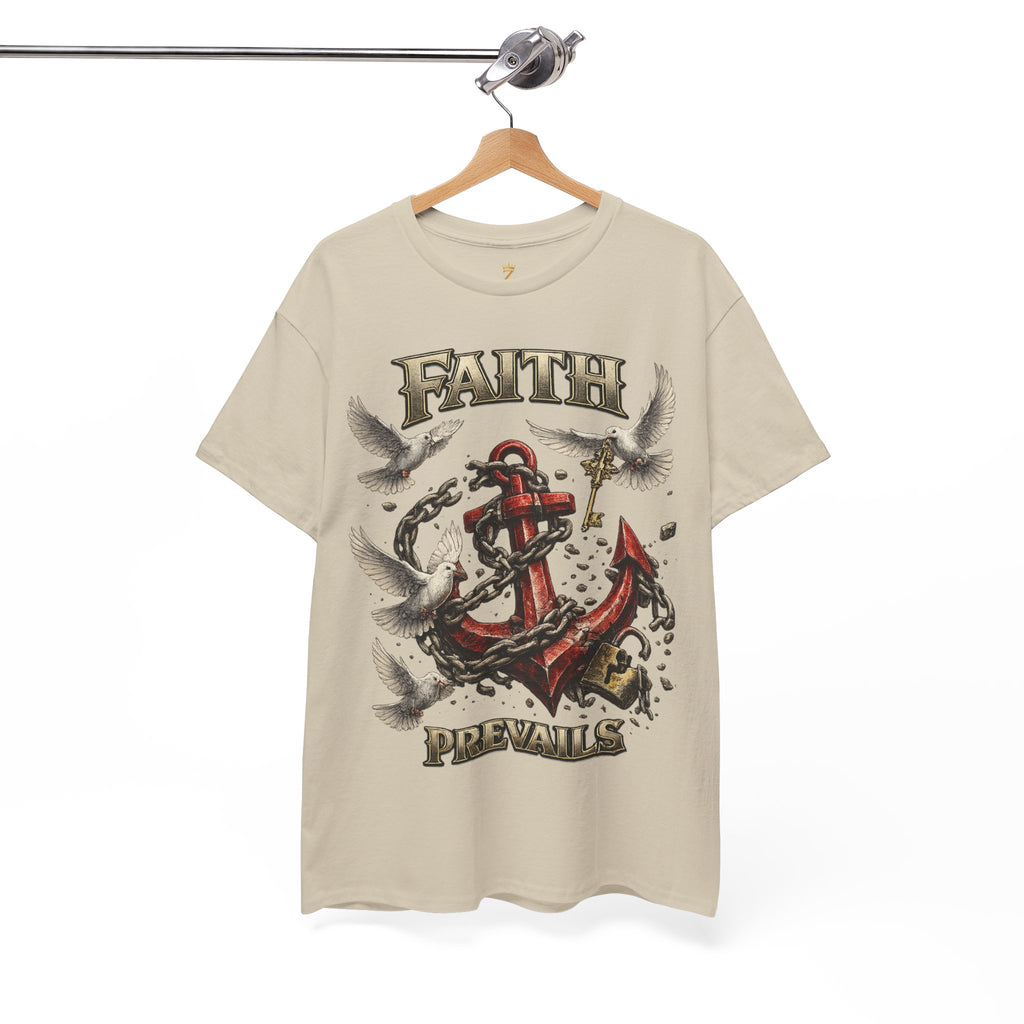 Adult Faith Prevails T‑Shirt (Red Anchor) Printify