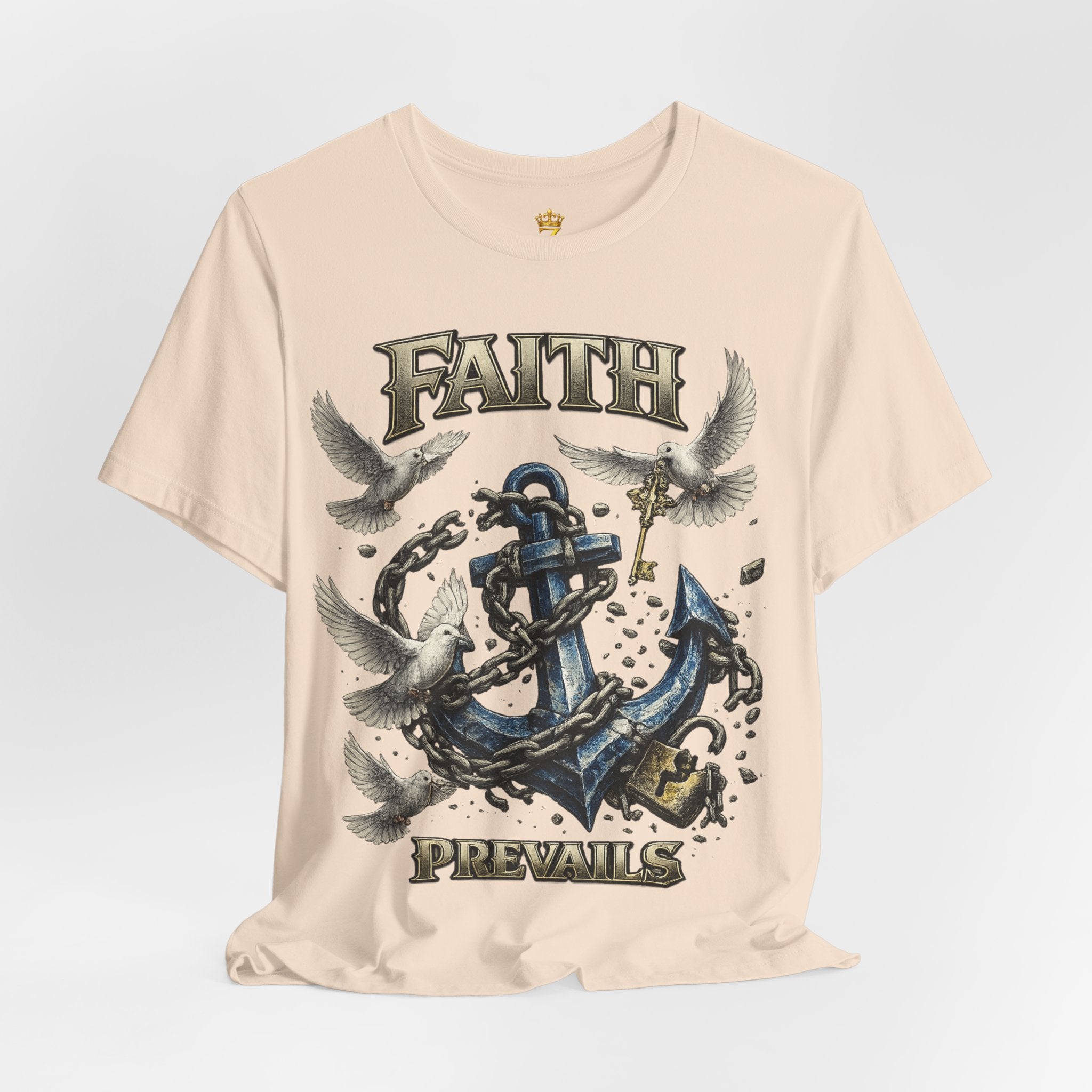 Faith Prevails T‑Shirt (Blue Anchor) Printify