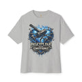 Adult *Oversized* Discipline Over Emotions Graphic T-Shirt (Blue Heart) - Zealous For All