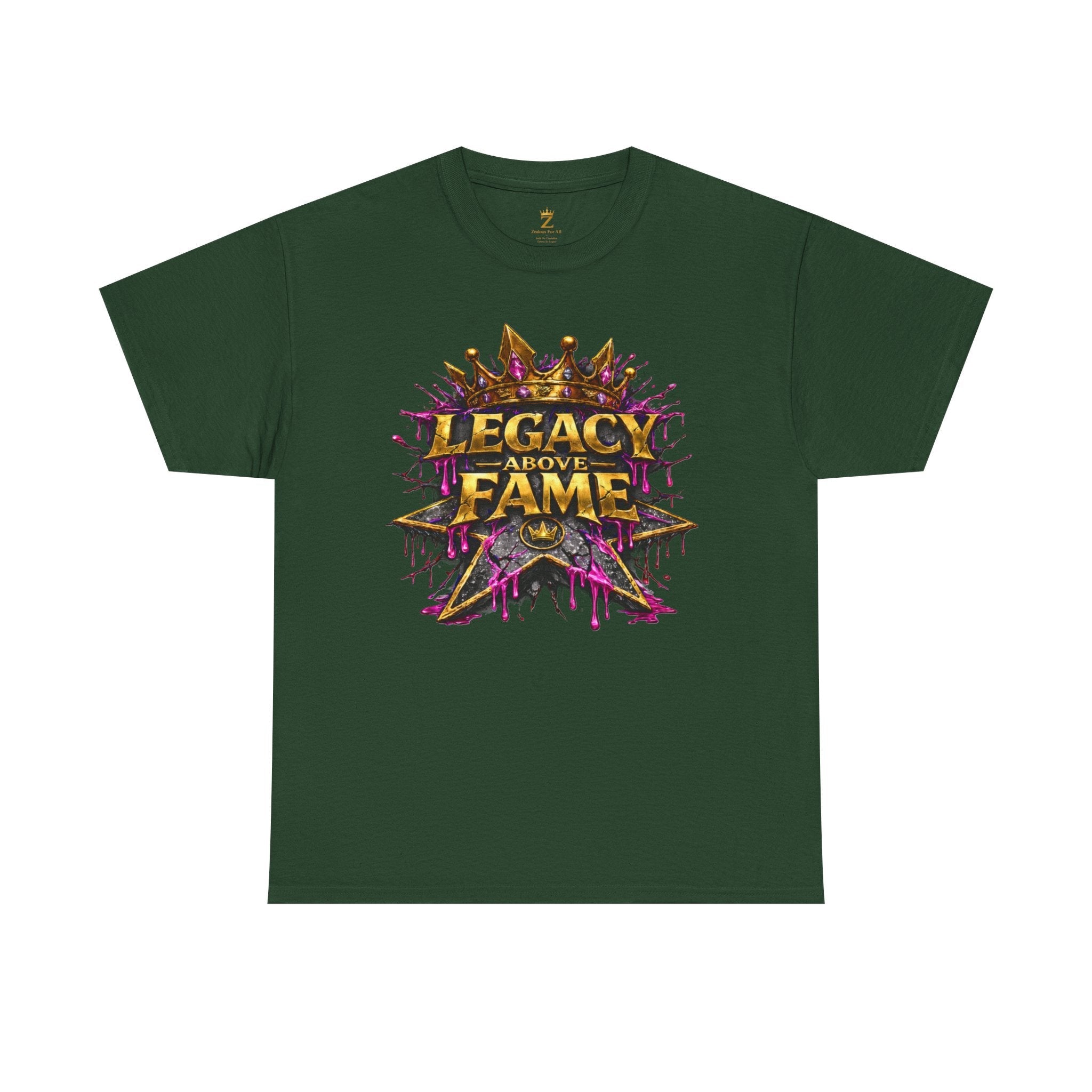 Adult Legacy Above Fame Graphic T-Shirt (Hot Pink Heart)