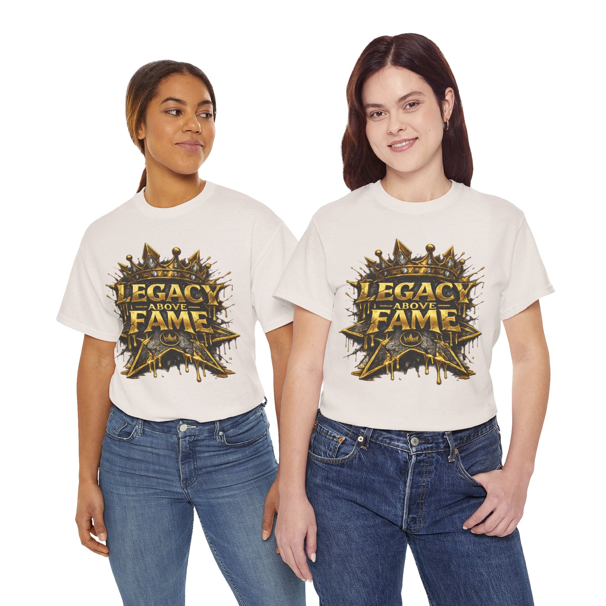 Adult Legacy Above Fame Graphic T-Shirt (Gold Drip) - Zealous For All