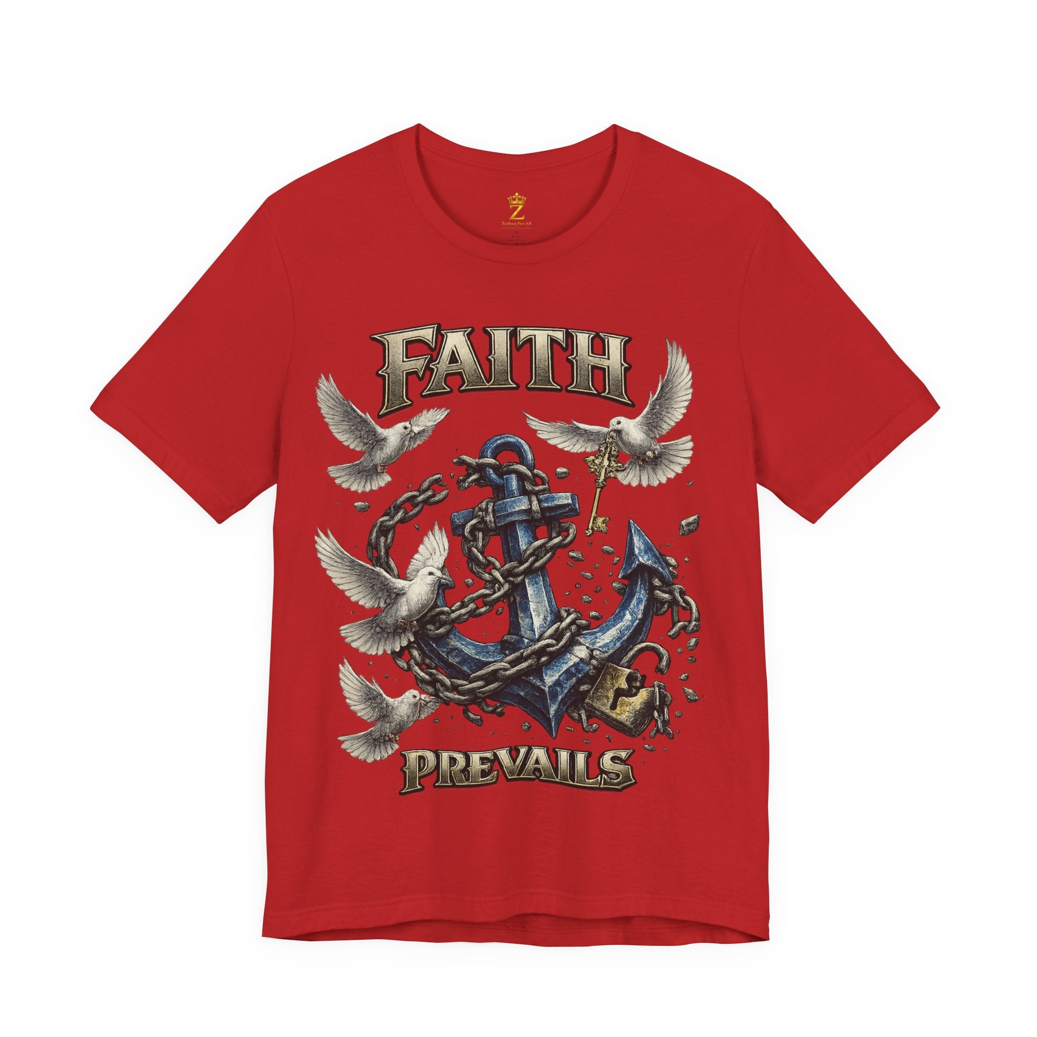 Faith Prevails T‑Shirt (Blue Anchor) Printify