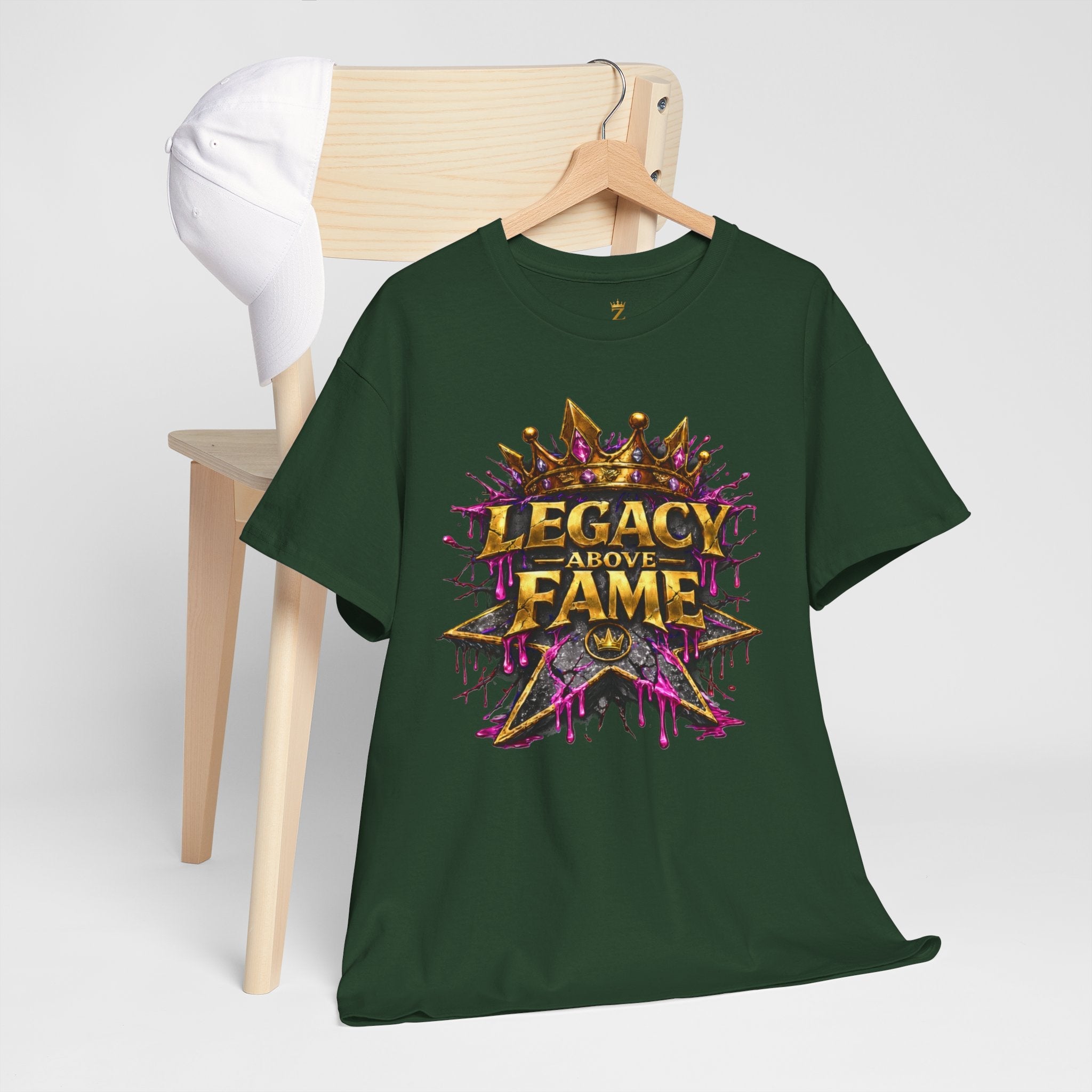Adult Legacy Above Fame Graphic T-Shirt (Hot Pink Heart)