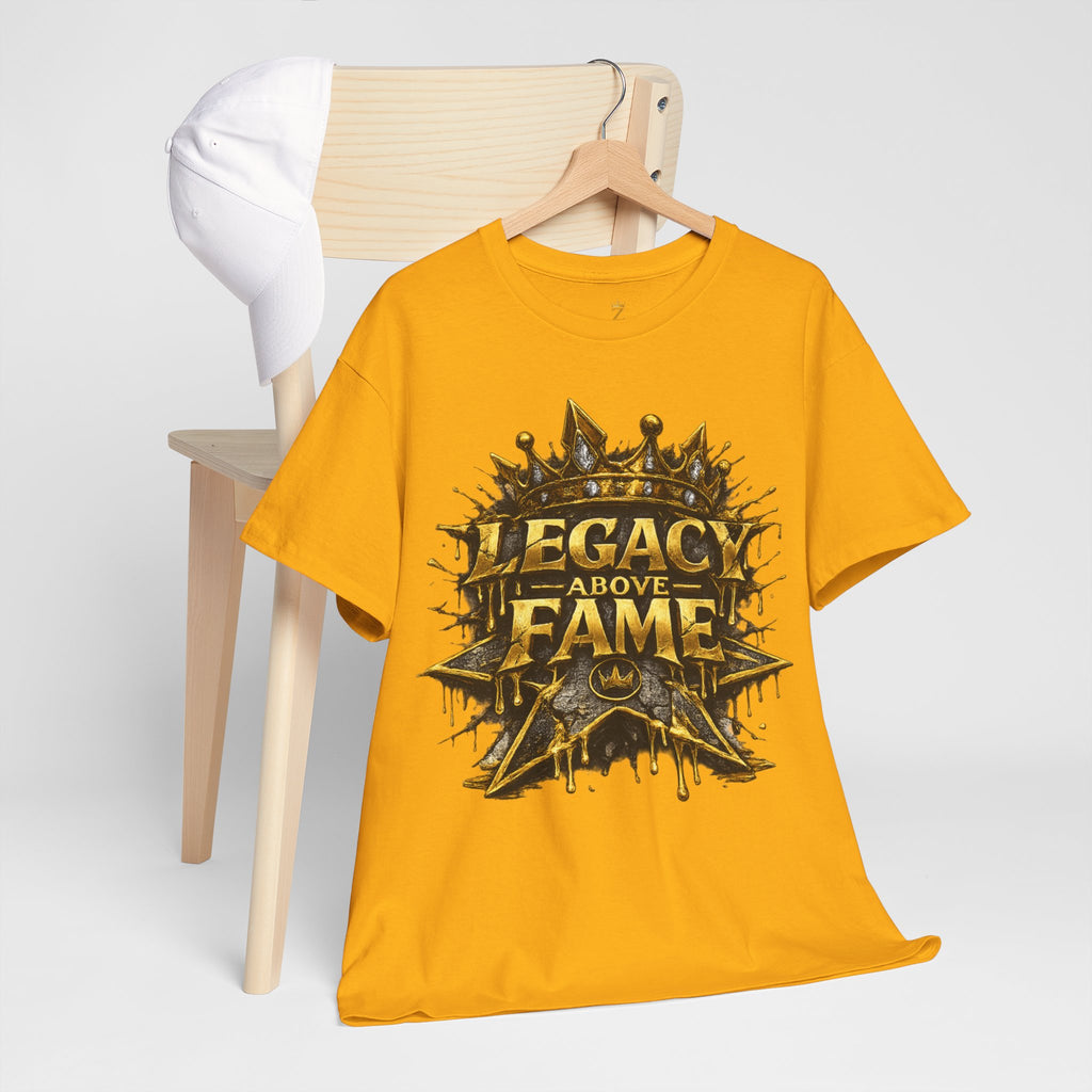 Adult Legacy Above Fame Graphic T-Shirt (Gold Drip) - Zealous For All