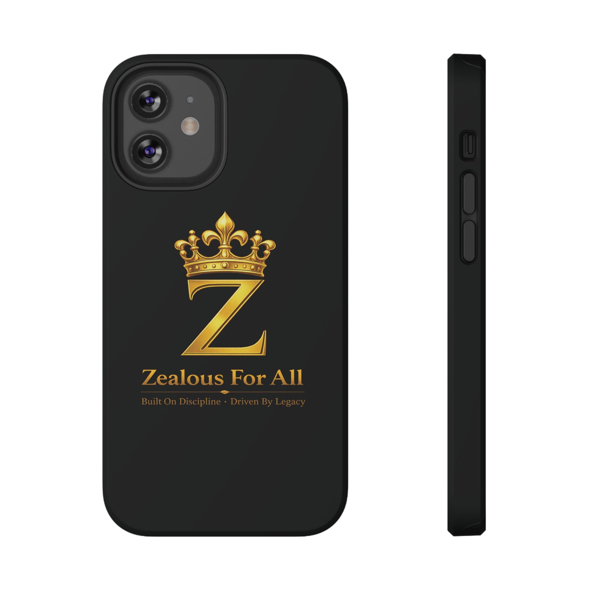 ZFA Phone Case  — "Zealous For All" Gold Crown Impact-Resistant Case Printify