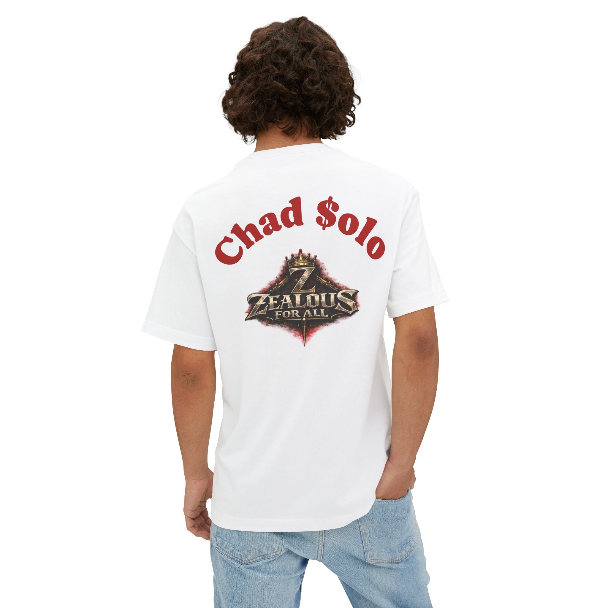 CEO CHAD EDITION *Oversized* Discipline Over Emotions Graphic Tee (Red Heart) Printify