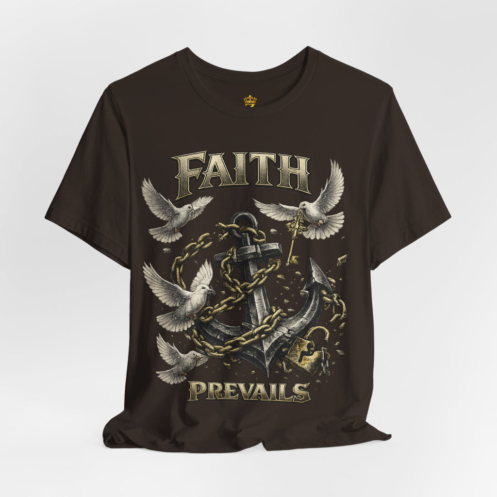 Faith Prevails T‑Shirt (Black Anchor) Printify